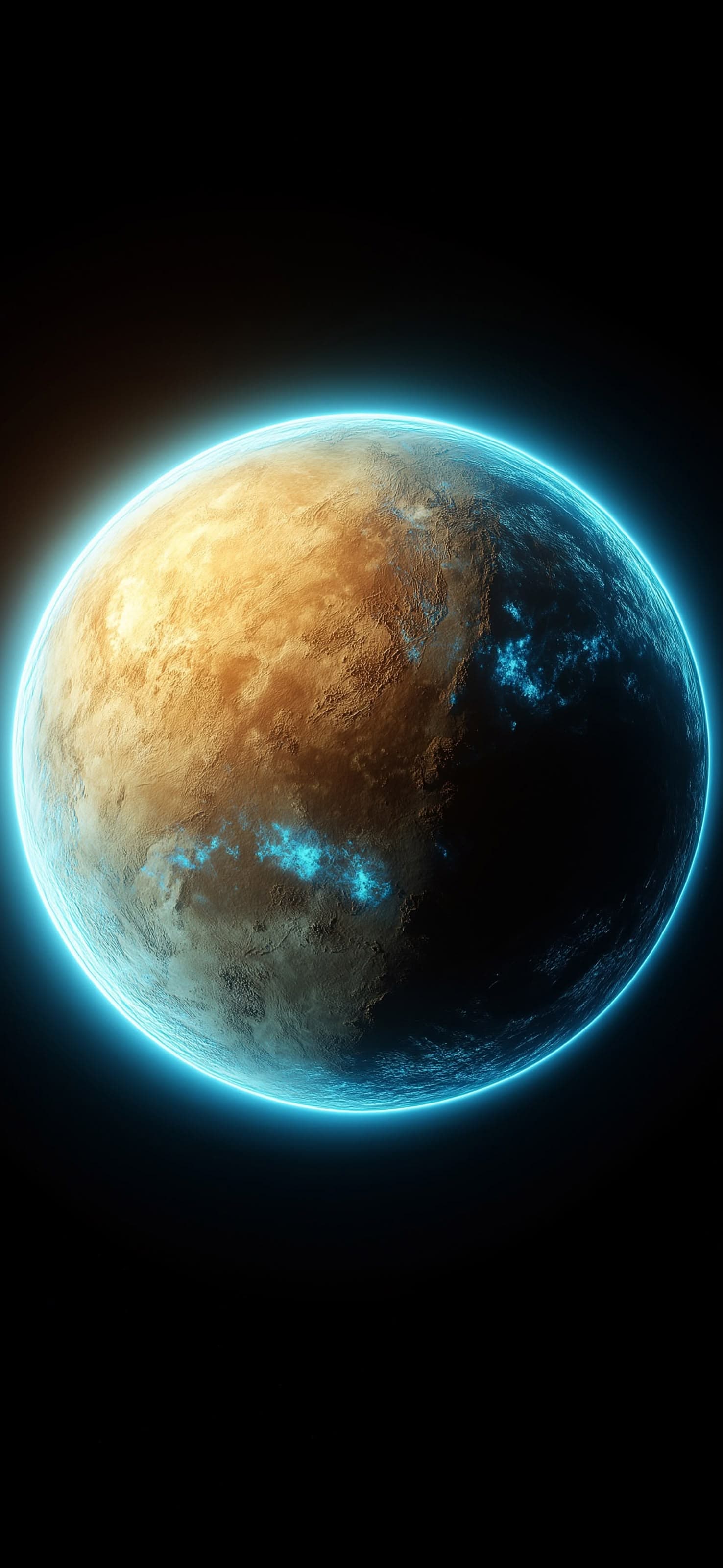 Alien World Glow - free phone wallpaper