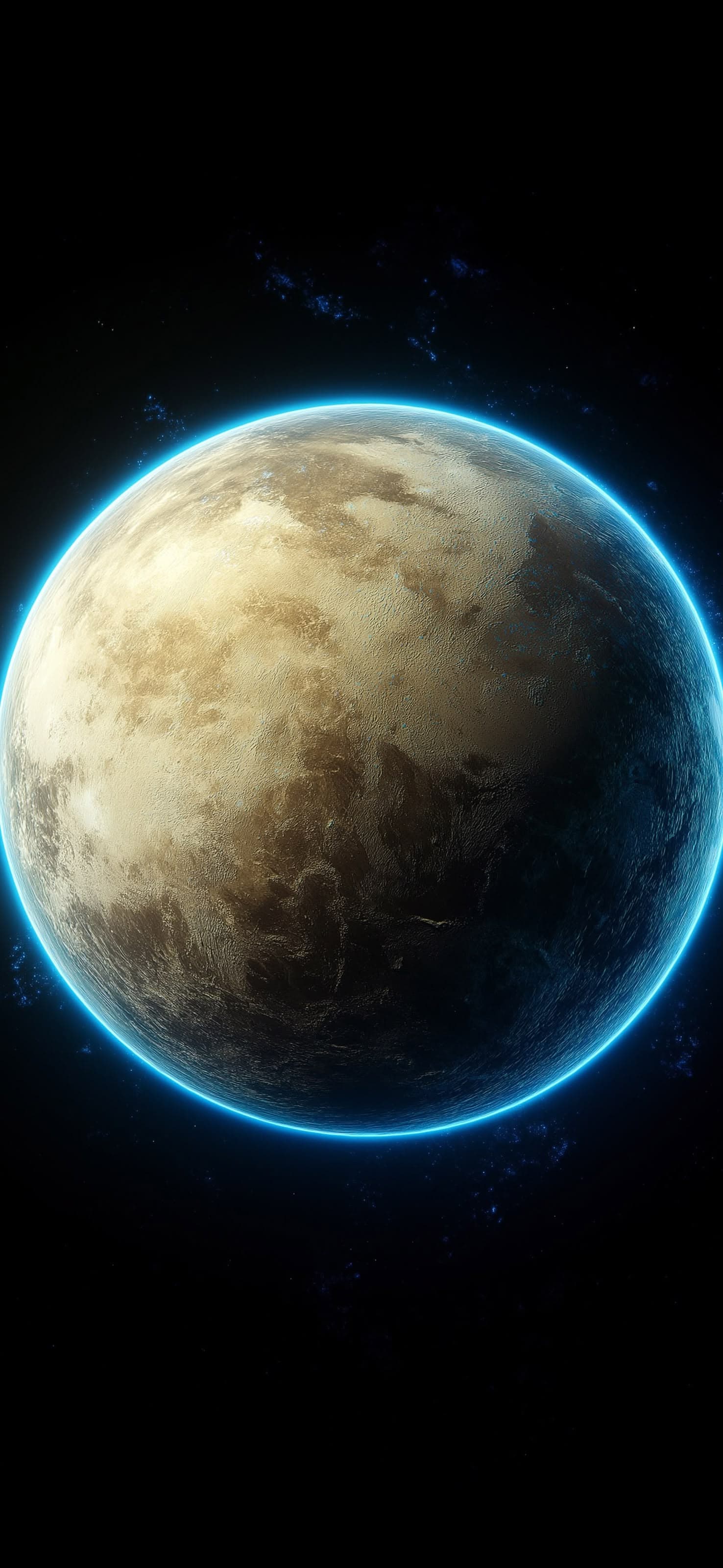 Glowing Desert Planet - free phone wallpaper