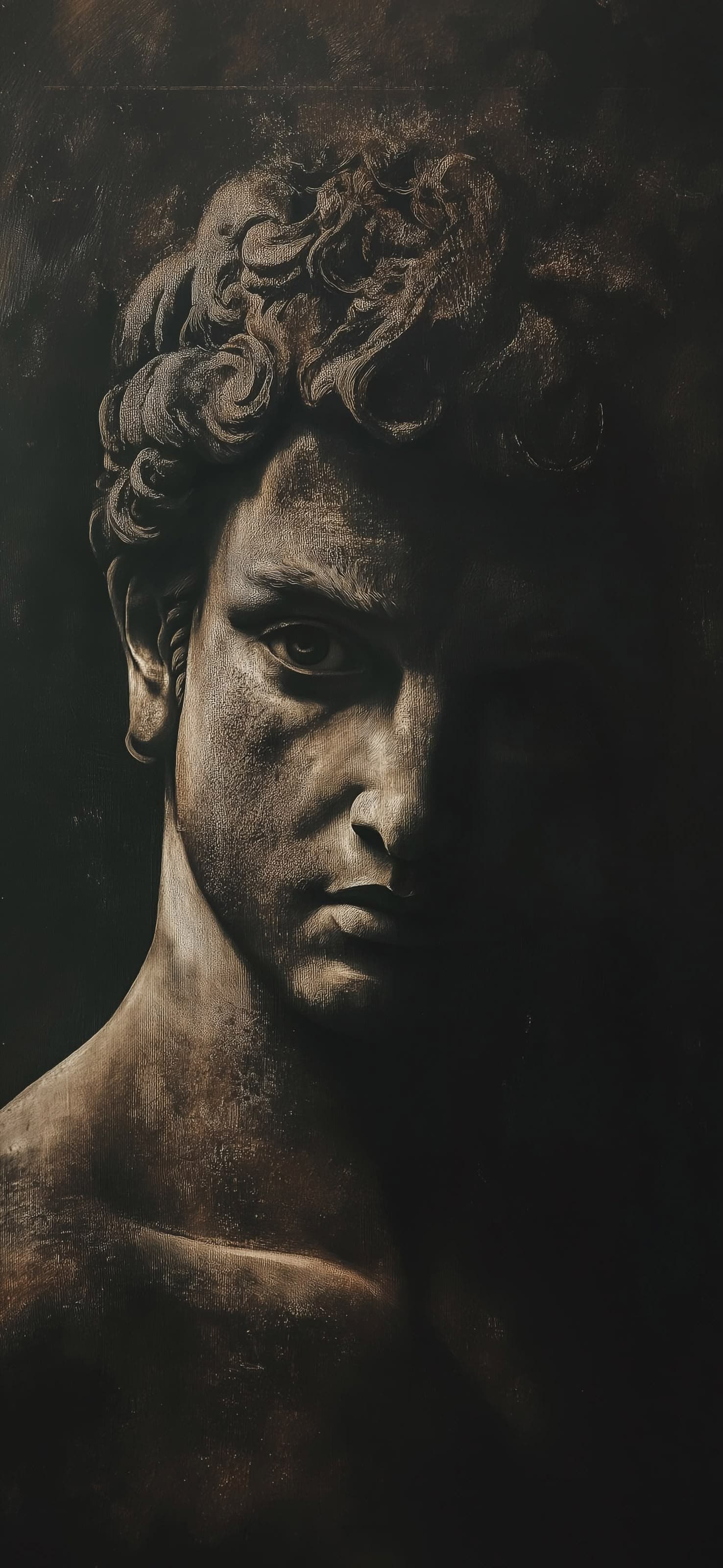 Classical Sculpture Portrait - free phone wallpaper