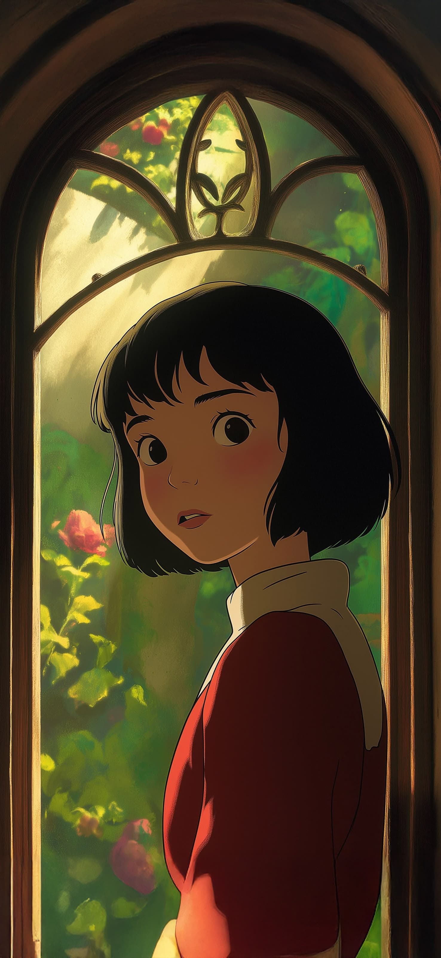 Anime Girl Window - free phone wallpaper