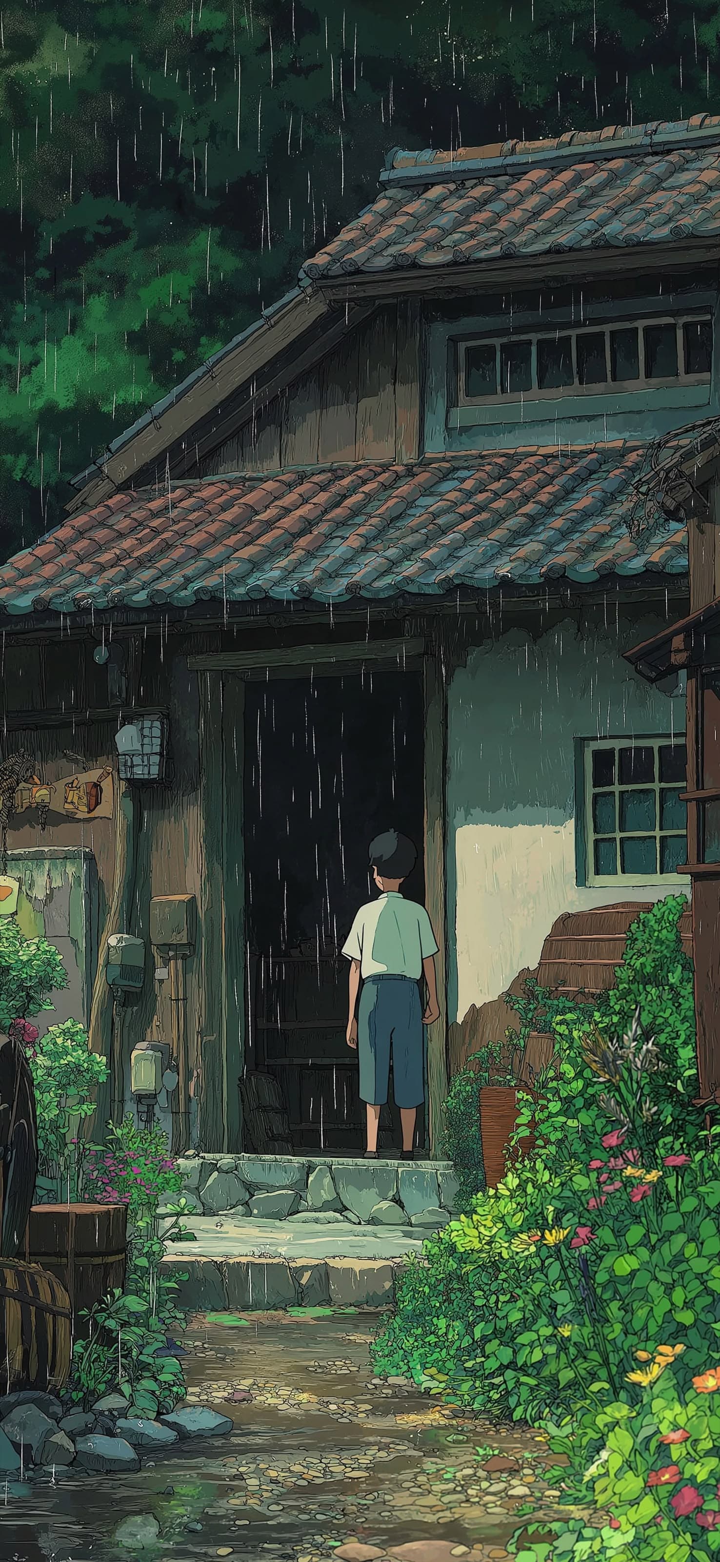 Rainy Day Home - free phone wallpaper