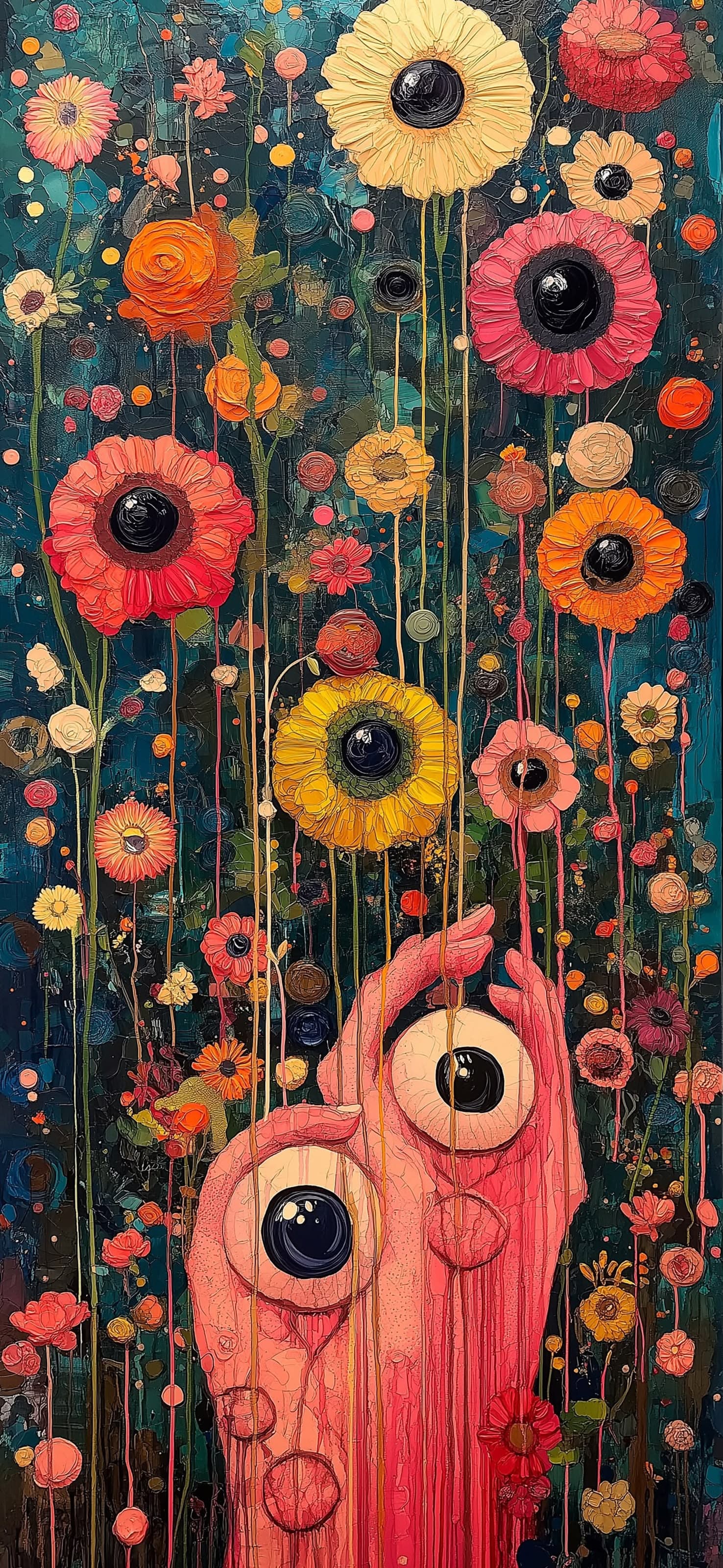 Floral Eye Cascade - free phone wallpaper