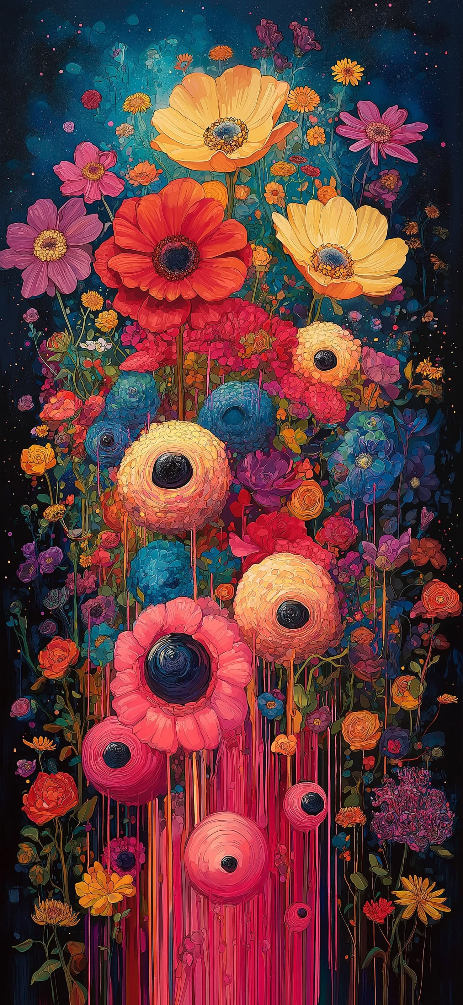 Surreal Floral Bloom - free phone wallpaper