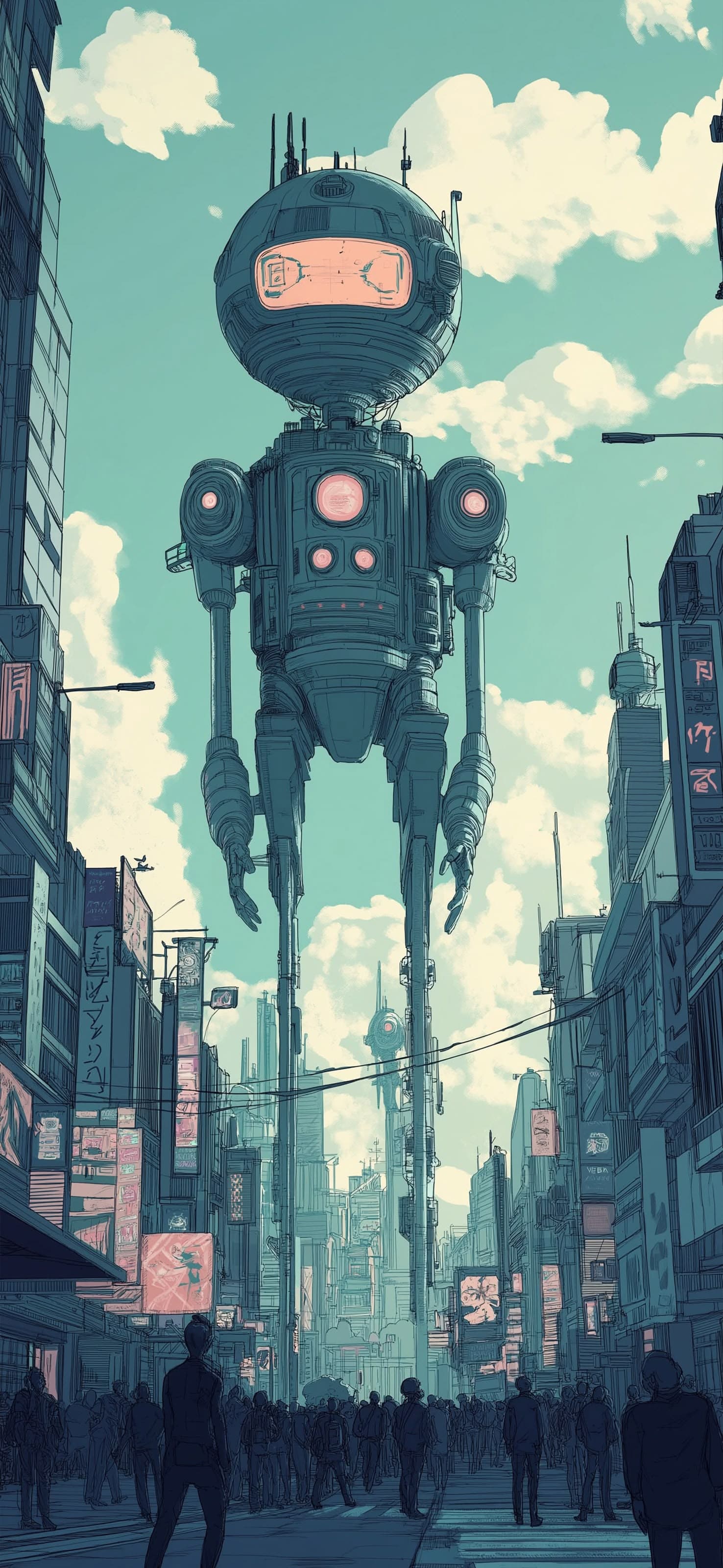 City Robot - free phone wallpaper
