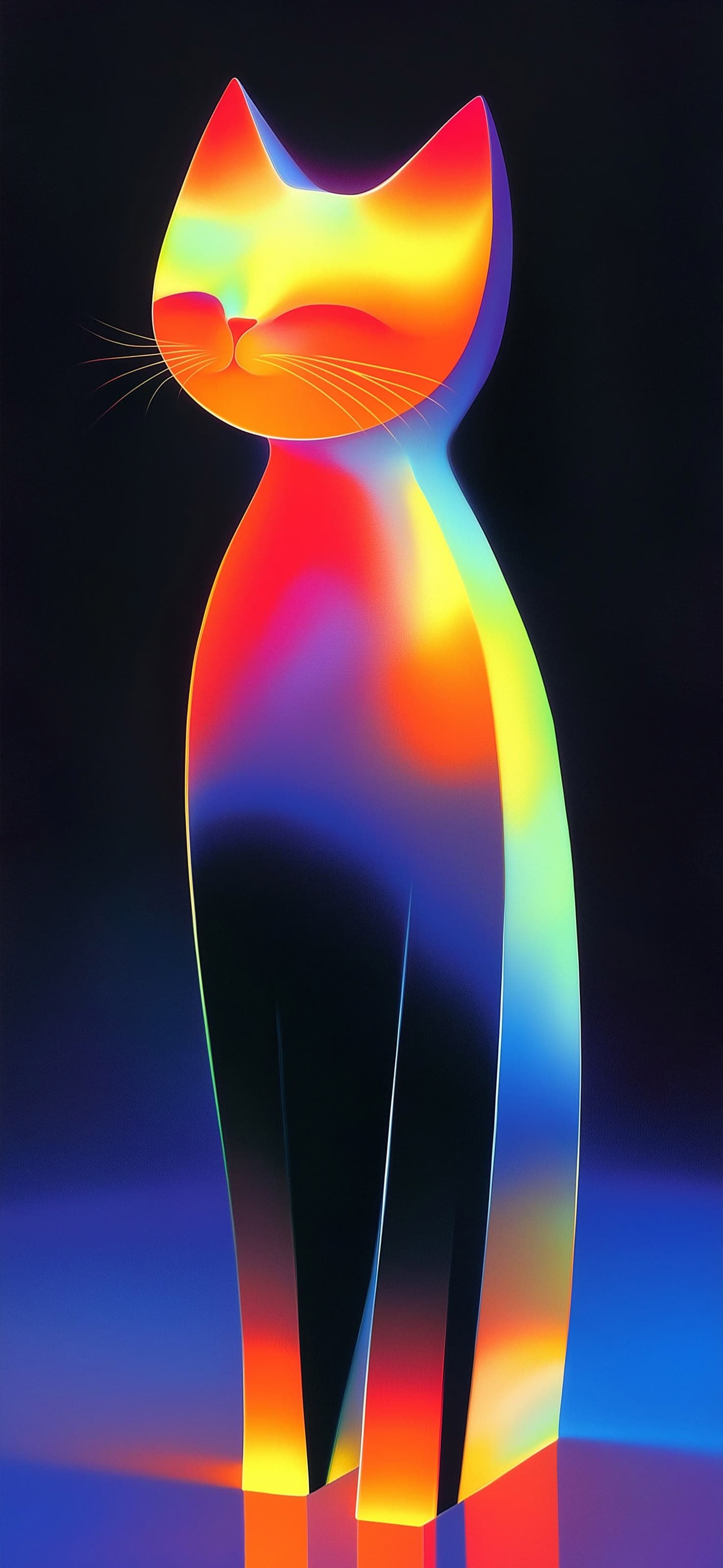 Rainbow Cat - free phone wallpaper
