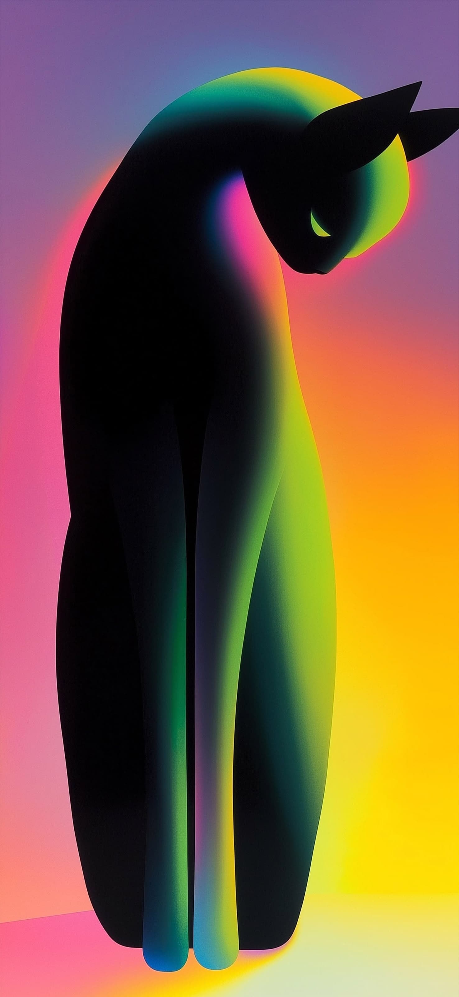 Chromatic Feline - free phone wallpaper