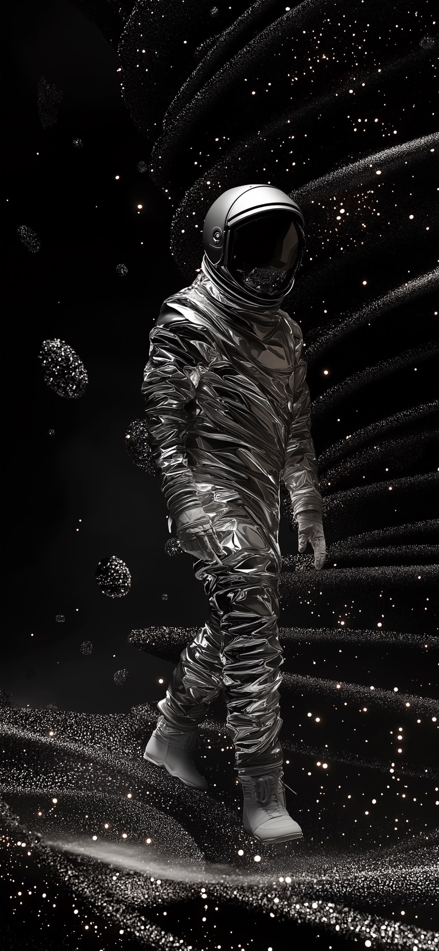 Astronaut Cosmic Journey - free phone wallpaper