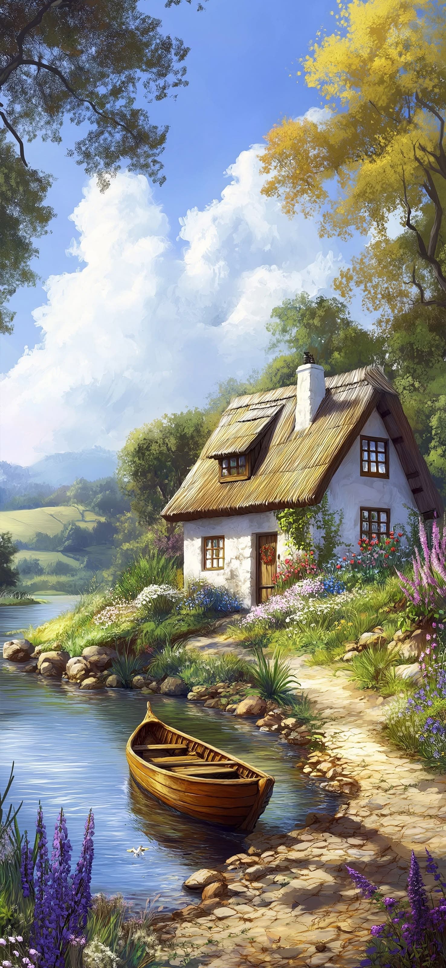 Lakeside Home - free phone wallpaper
