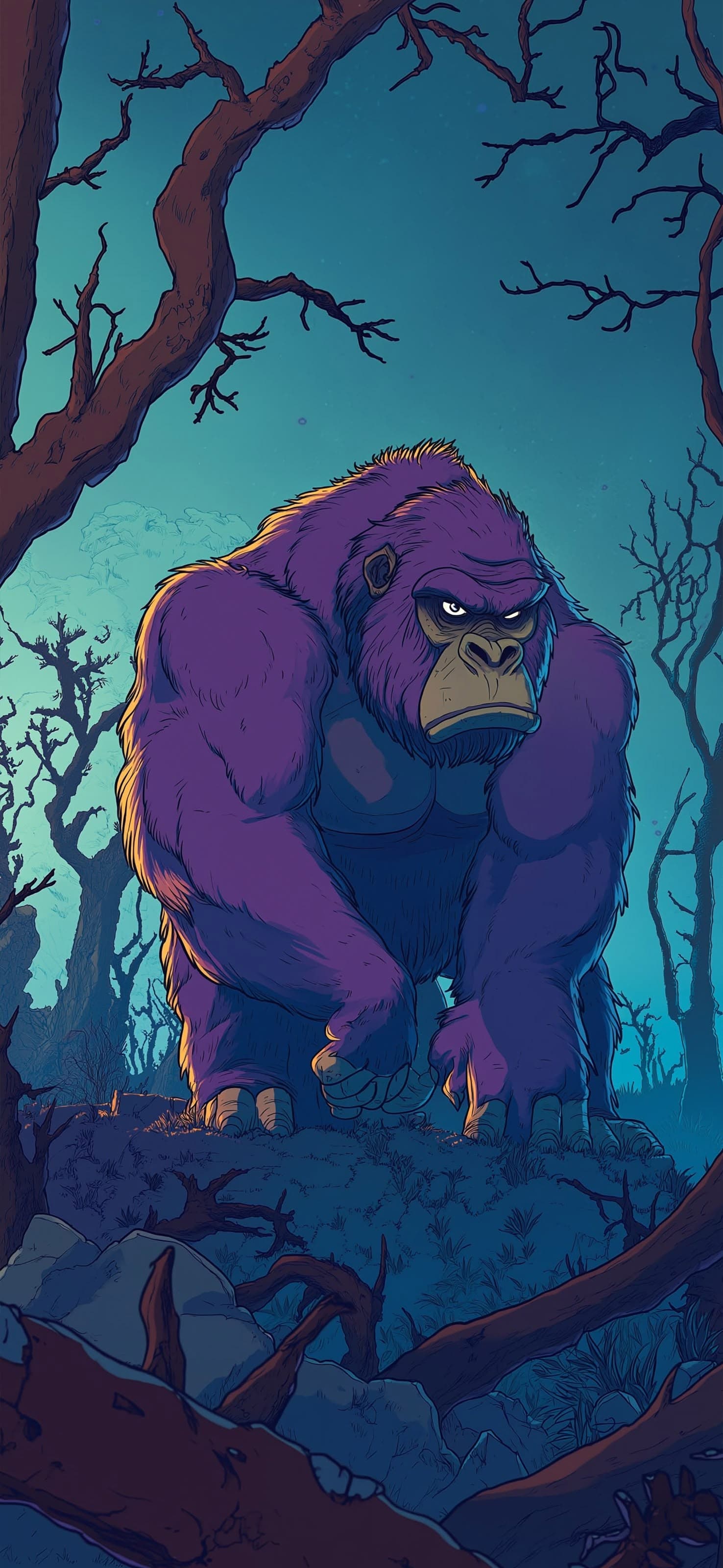 Brooding Gorilla - free phone wallpaper