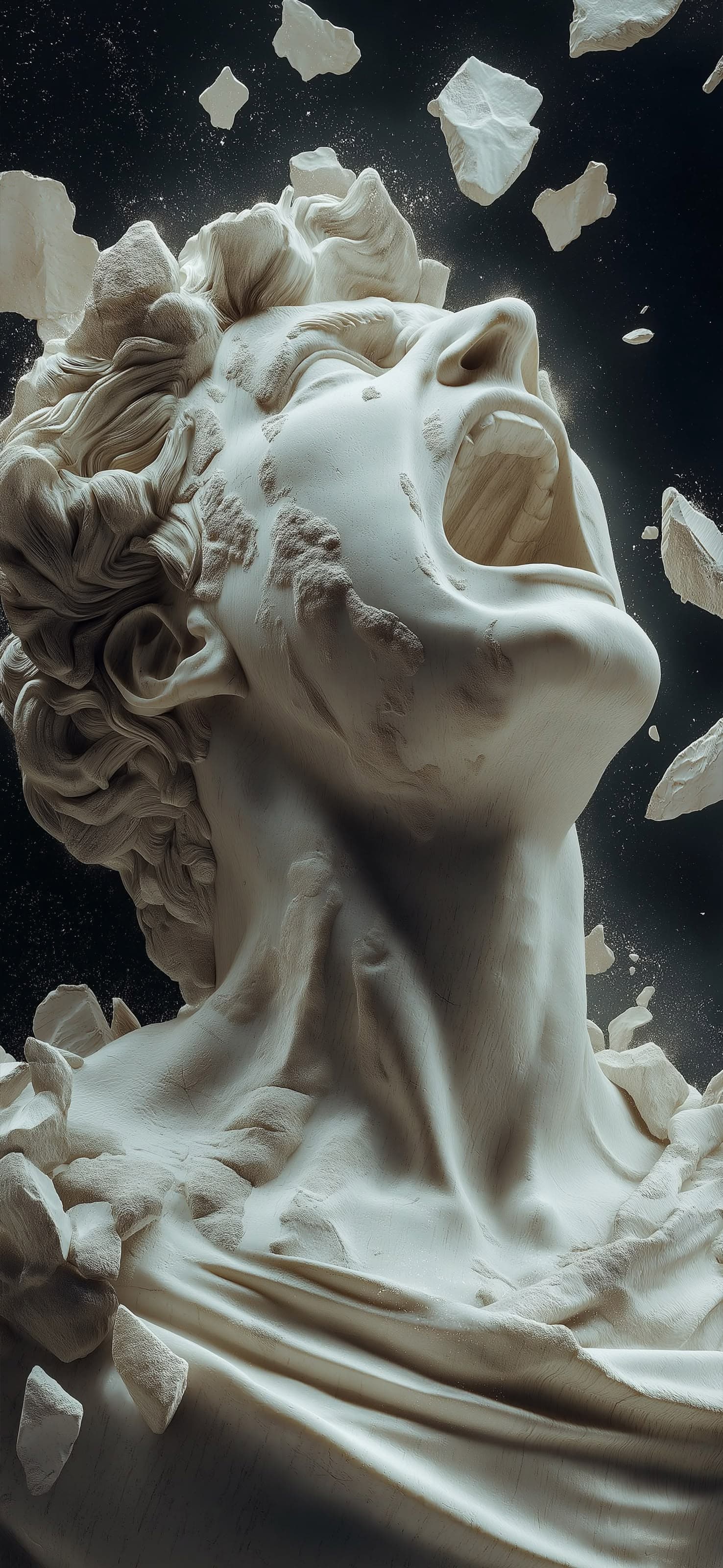 Shattered Statue - free phone wallpaper