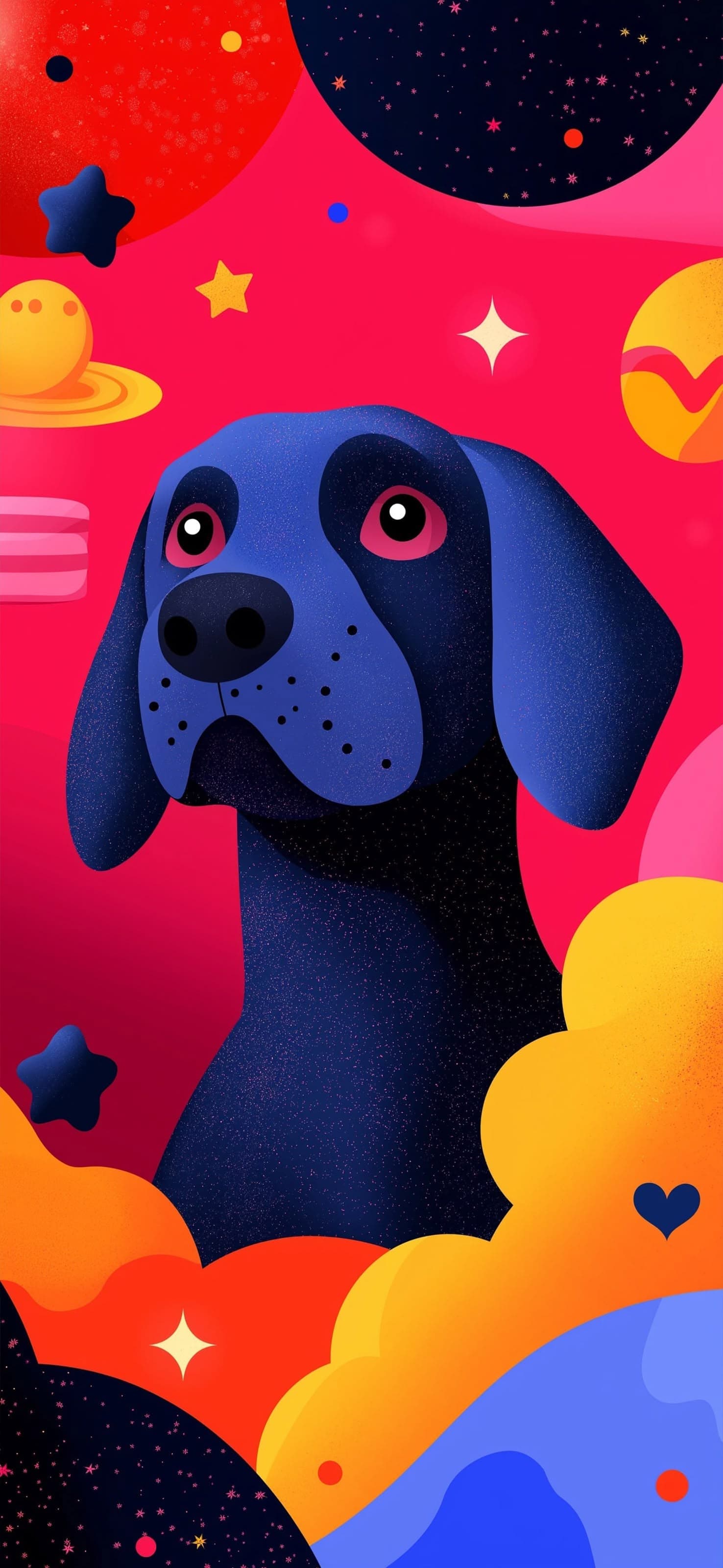 Cosmic Dog - free phone wallpaper