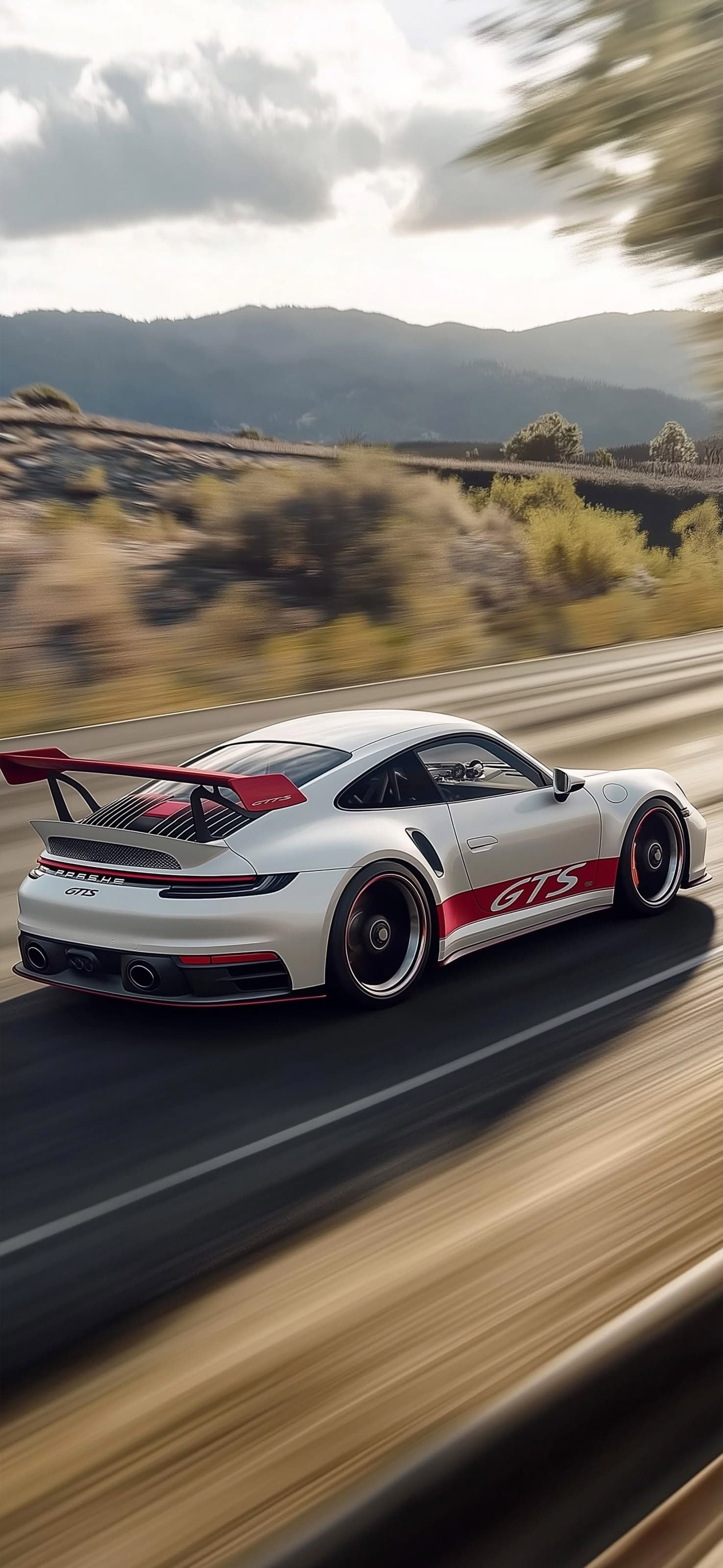 Speeding Porsche - free phone wallpaper