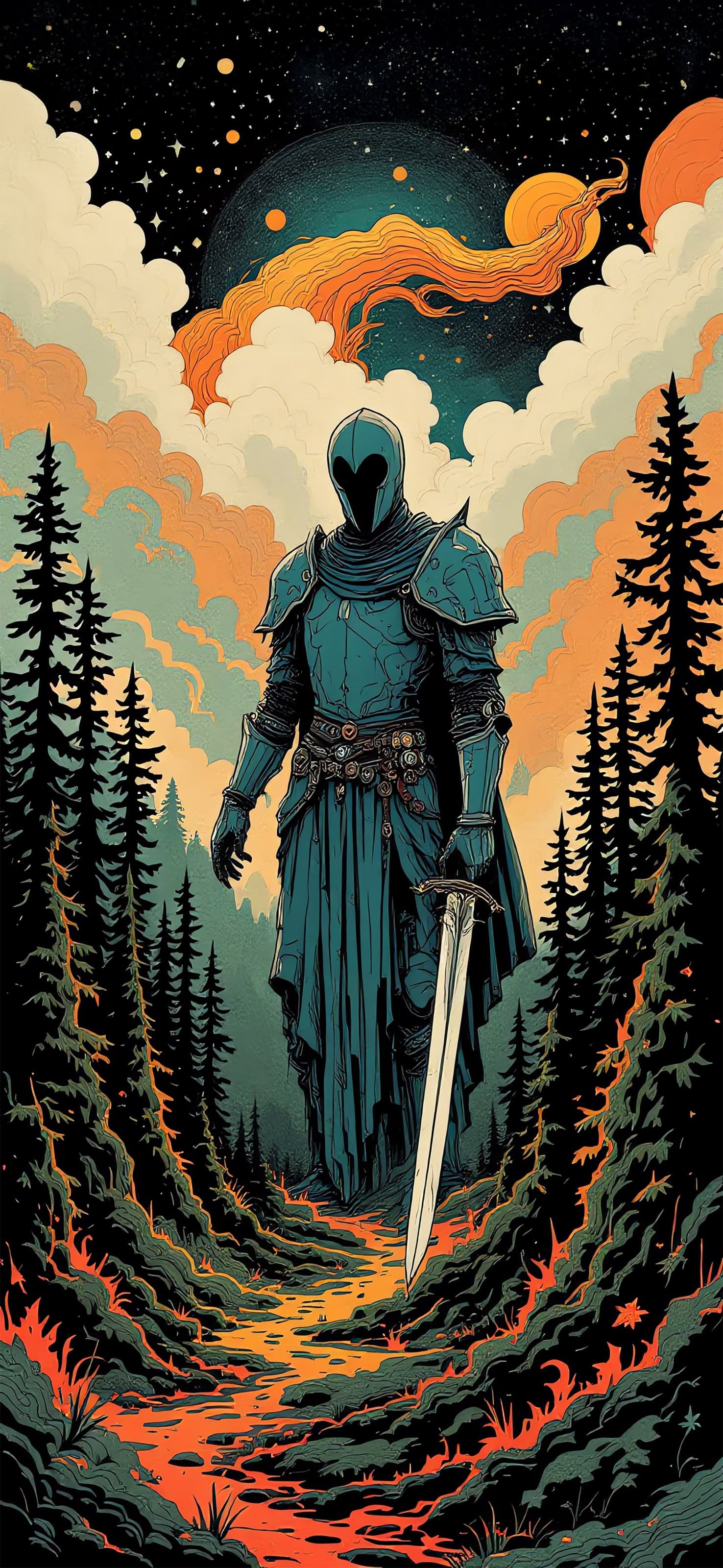 Armored Knight - free phone wallpaper