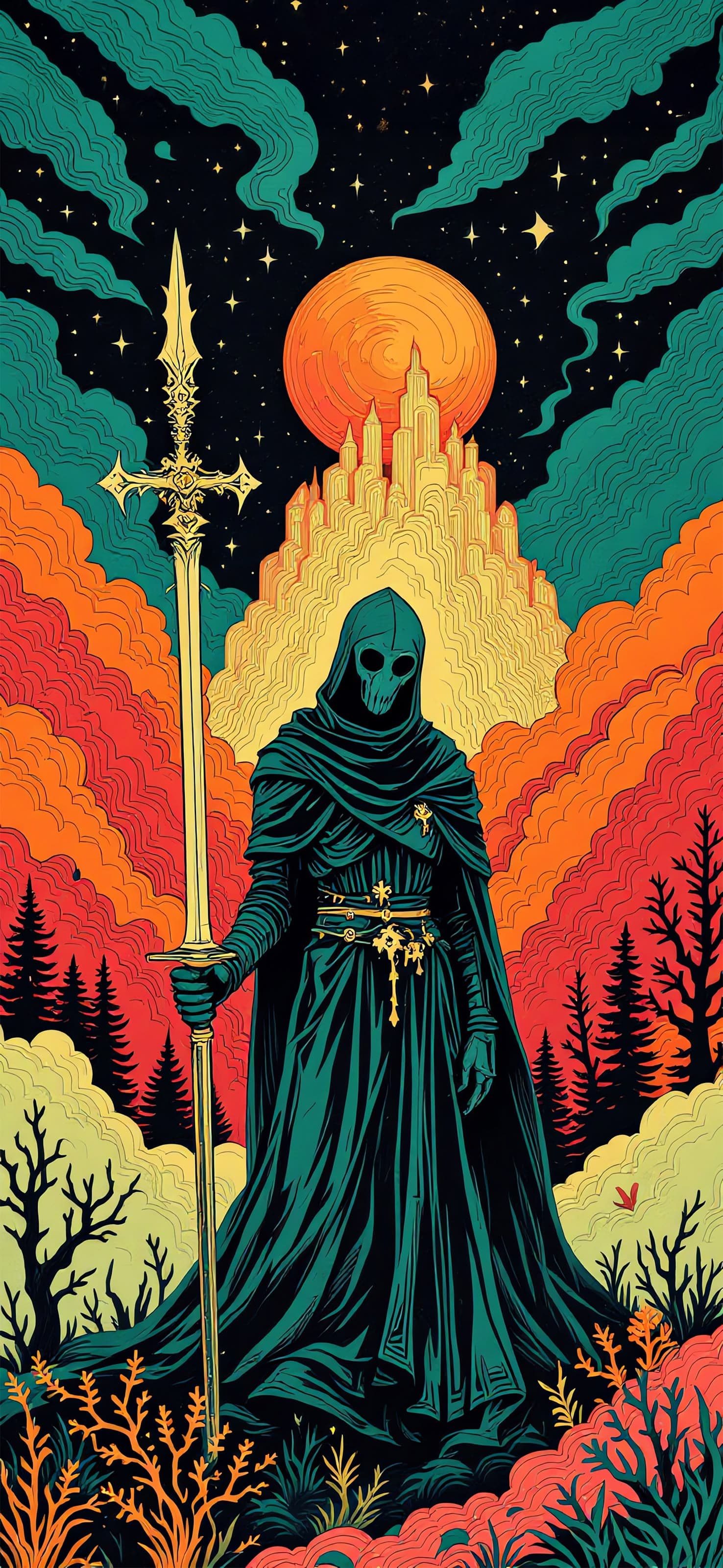 Mystical Warrior - free phone wallpaper