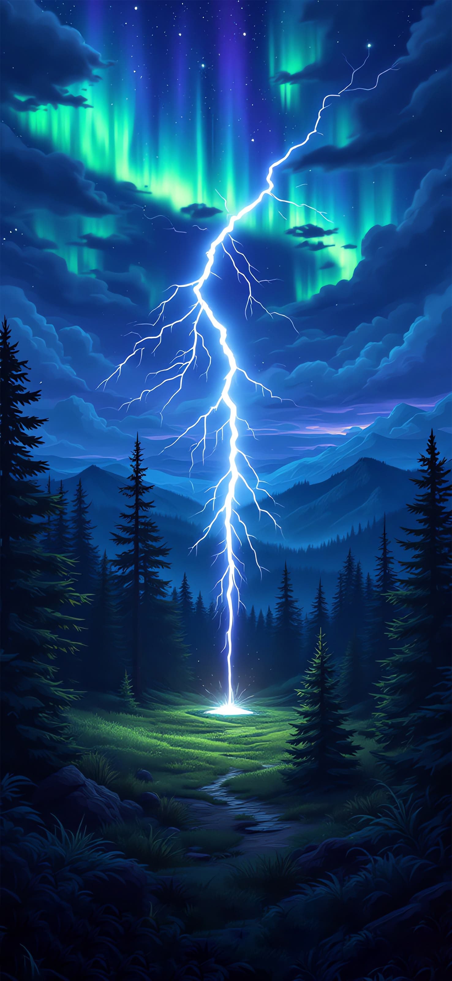 Lightning Strike - free phone wallpaper