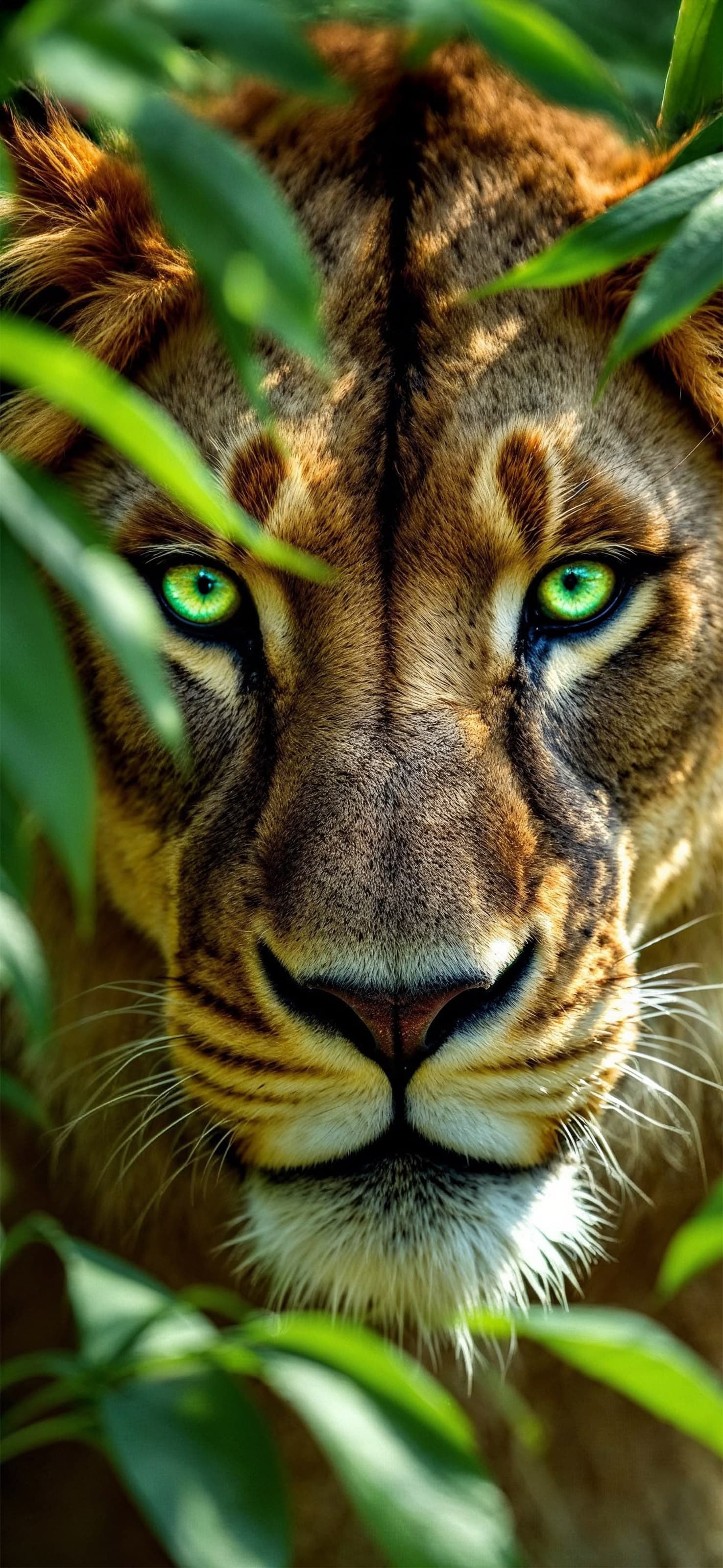 Lion's Gaze - free phone wallpaper