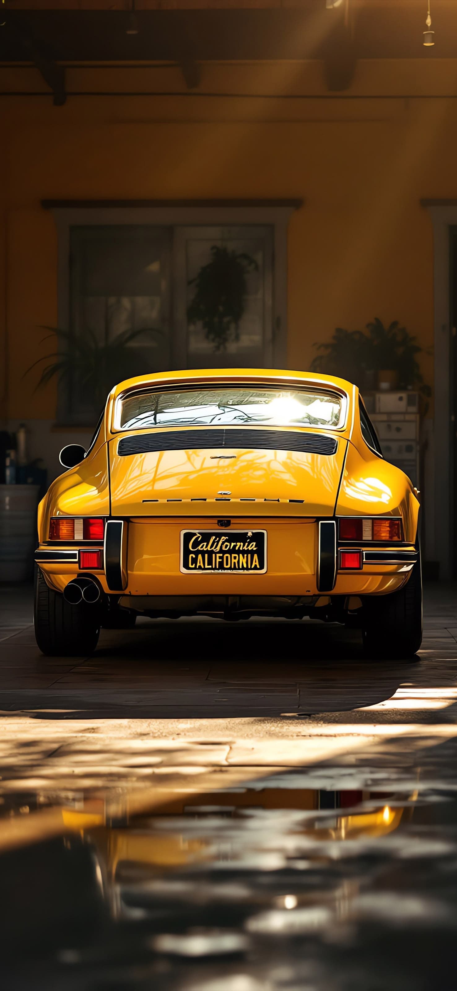 Porsche with Reflections - free phone wallpaper