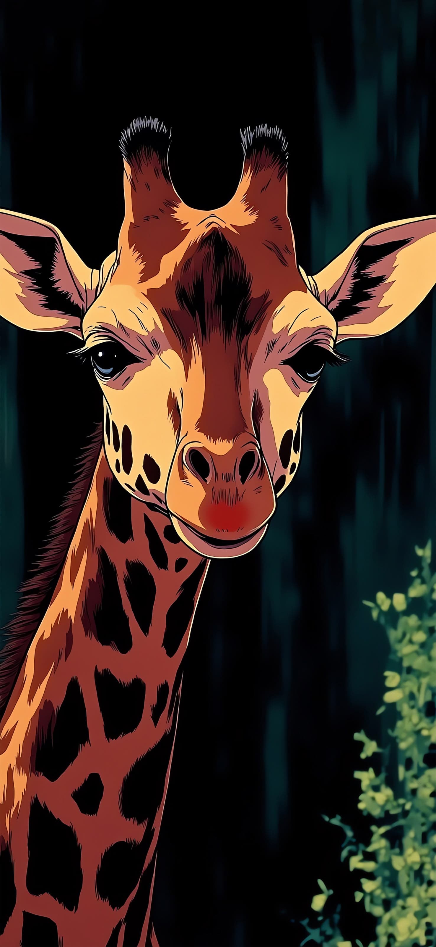 Friendly Giraffe - free phone wallpaper