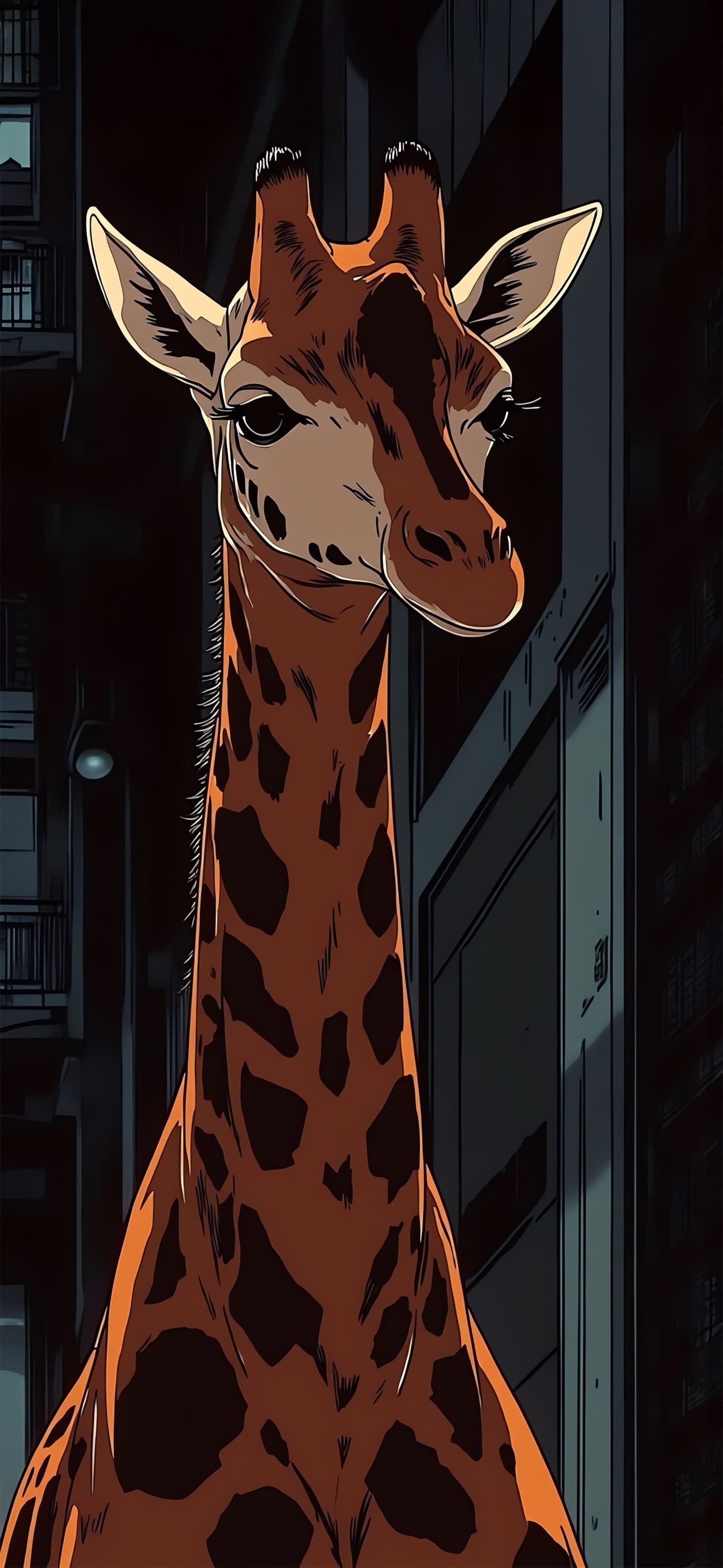 Anime Giraffe - free phone wallpaper