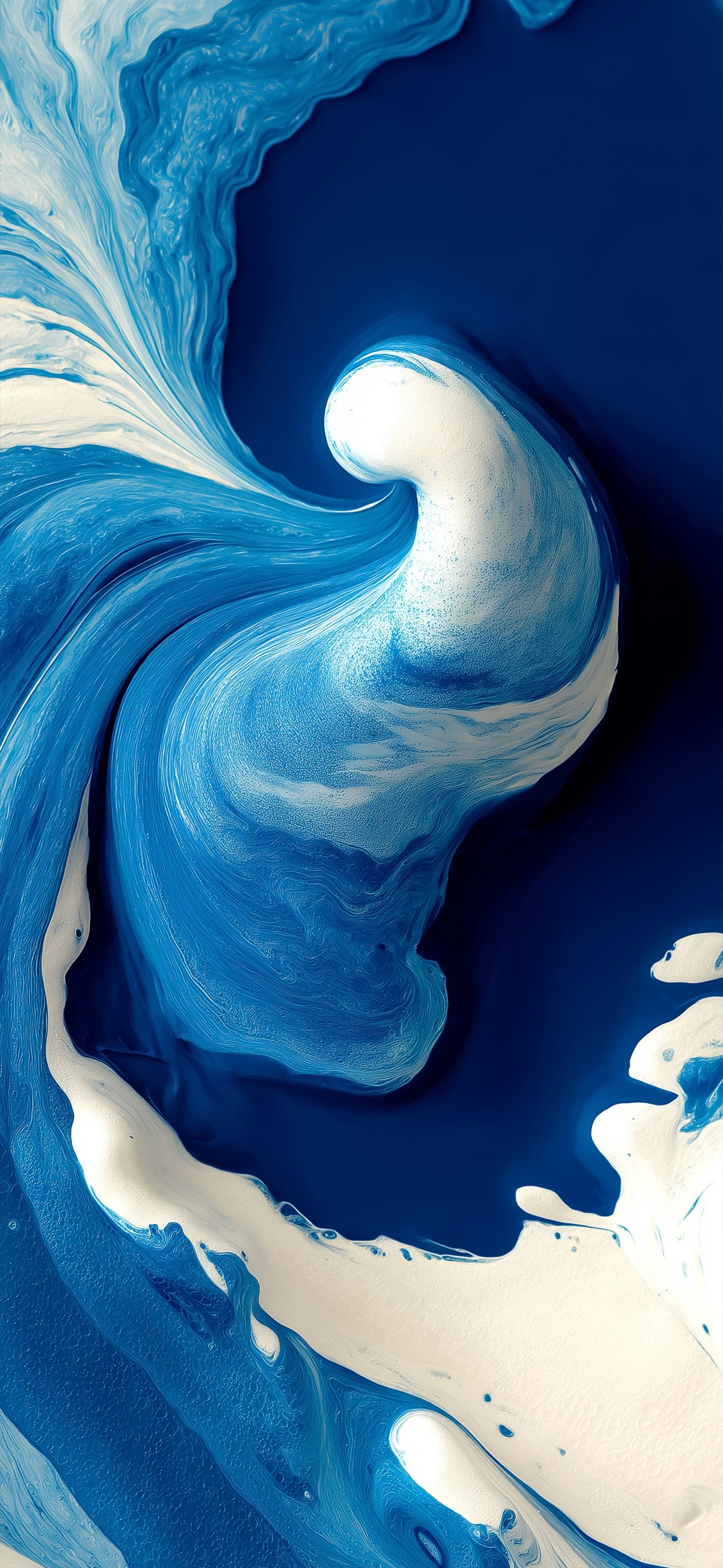 Swirling Blue Paint - free phone wallpaper