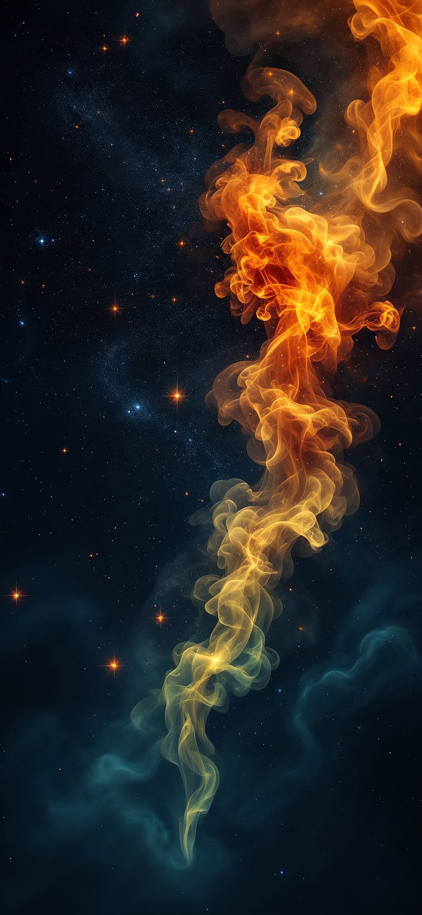 Orange Smoke - free phone wallpaper