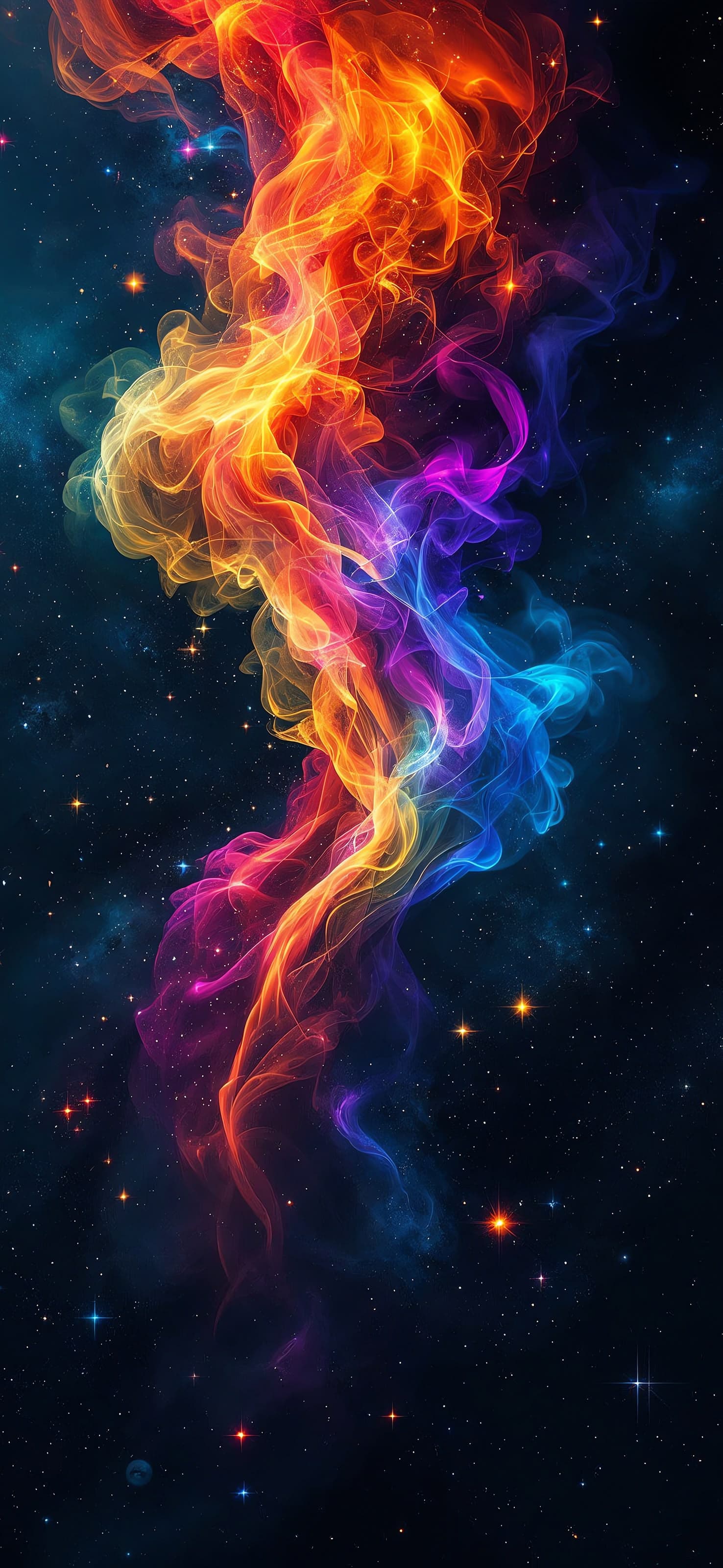 Colorful Smoke - free phone wallpaper
