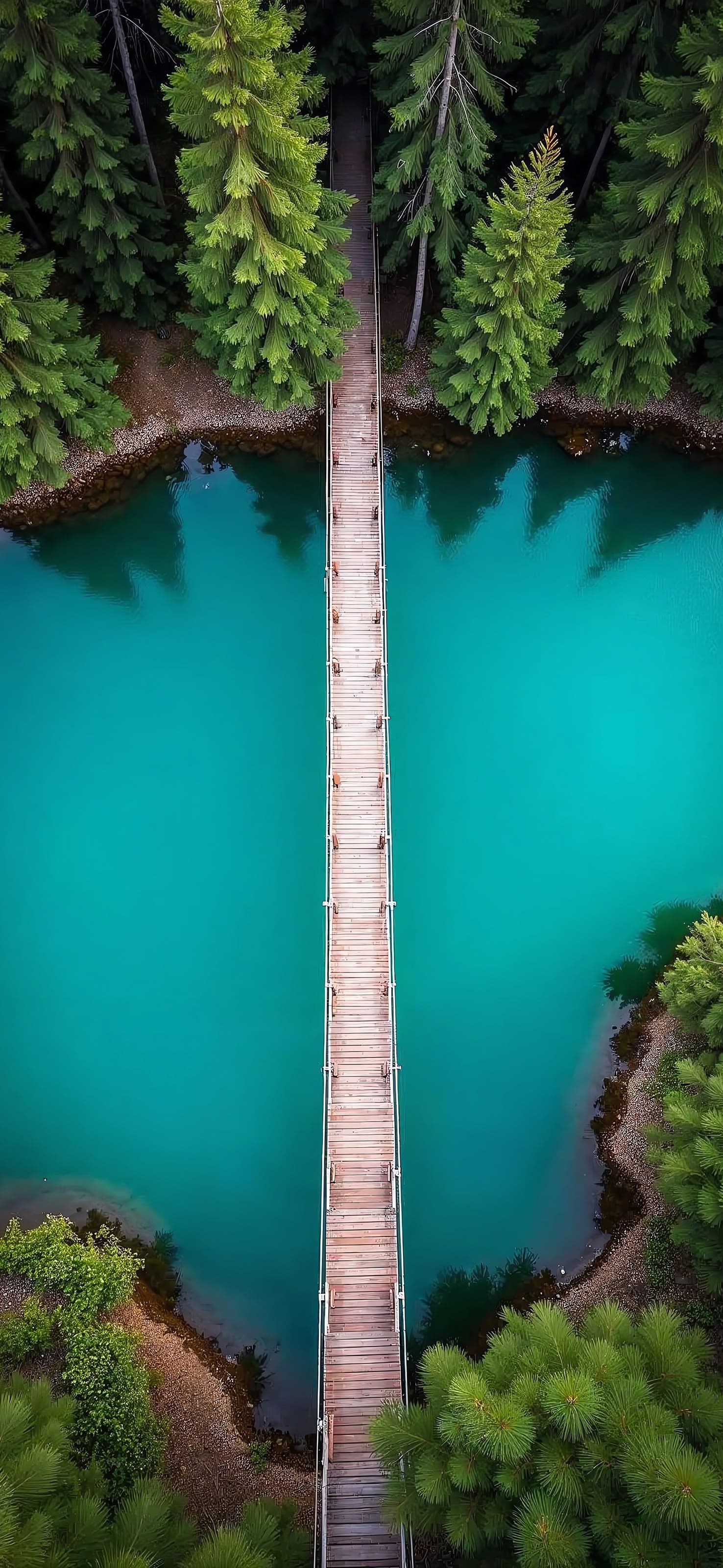 Bridge Over Turquoise Water - free phone wallpaper