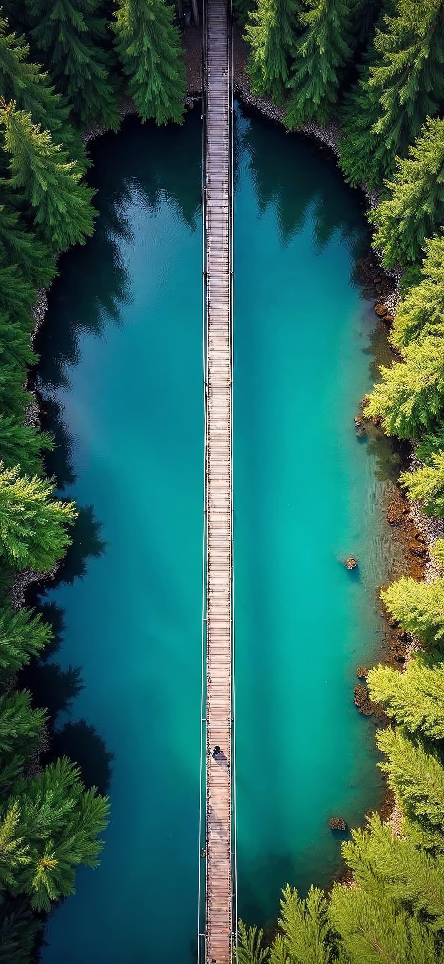 Aerial View of Bridge - free phone wallpaper