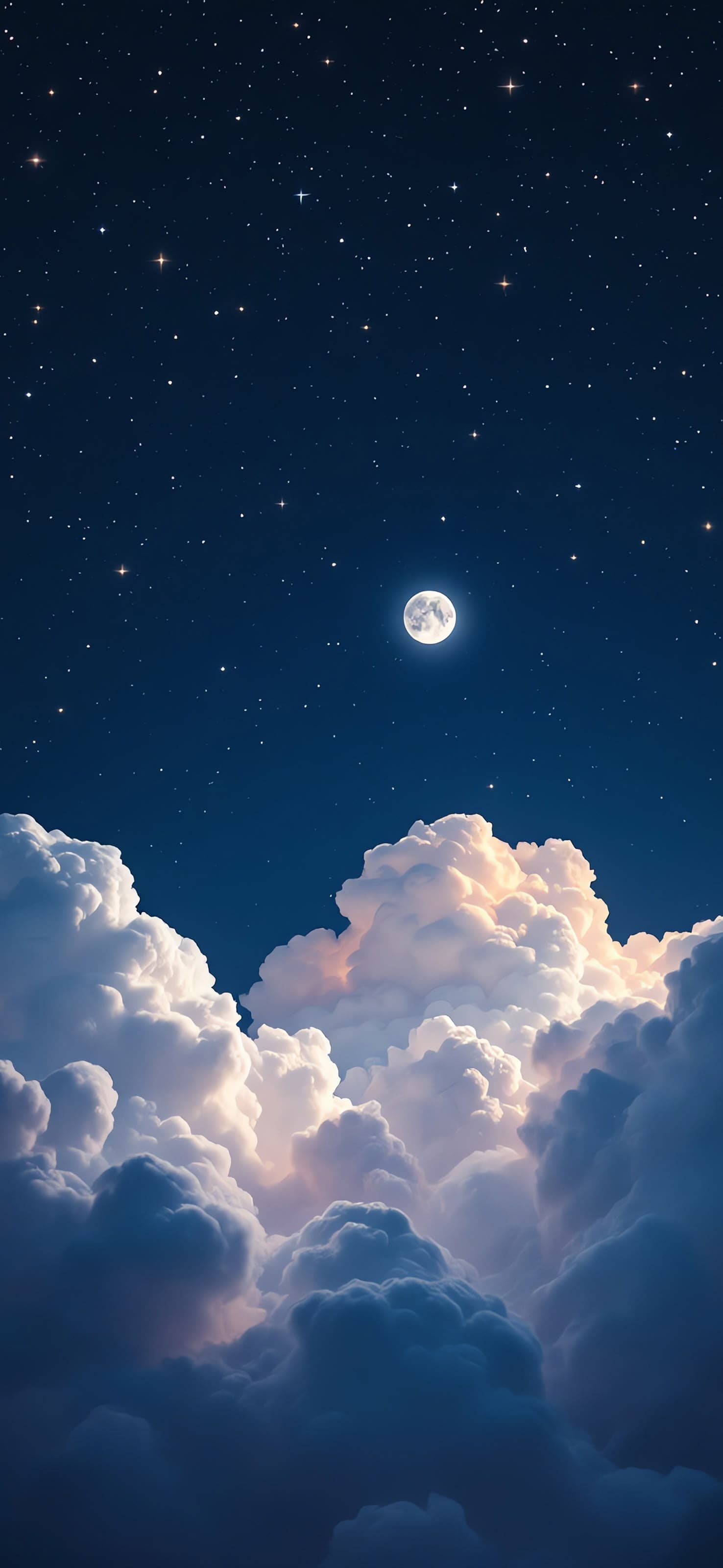 Moonlit Clouds 2 - free phone wallpaper