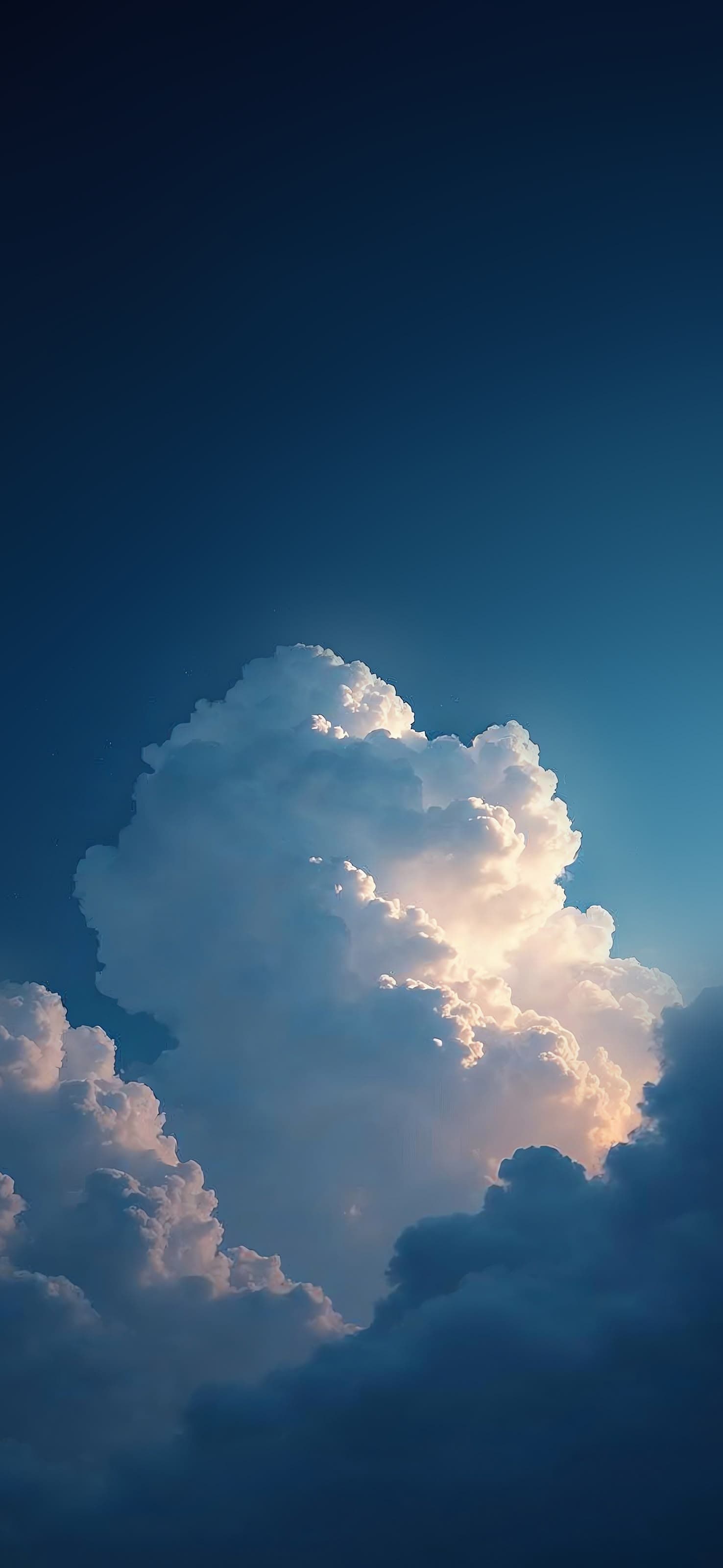Moonlit Clouds - free phone wallpaper