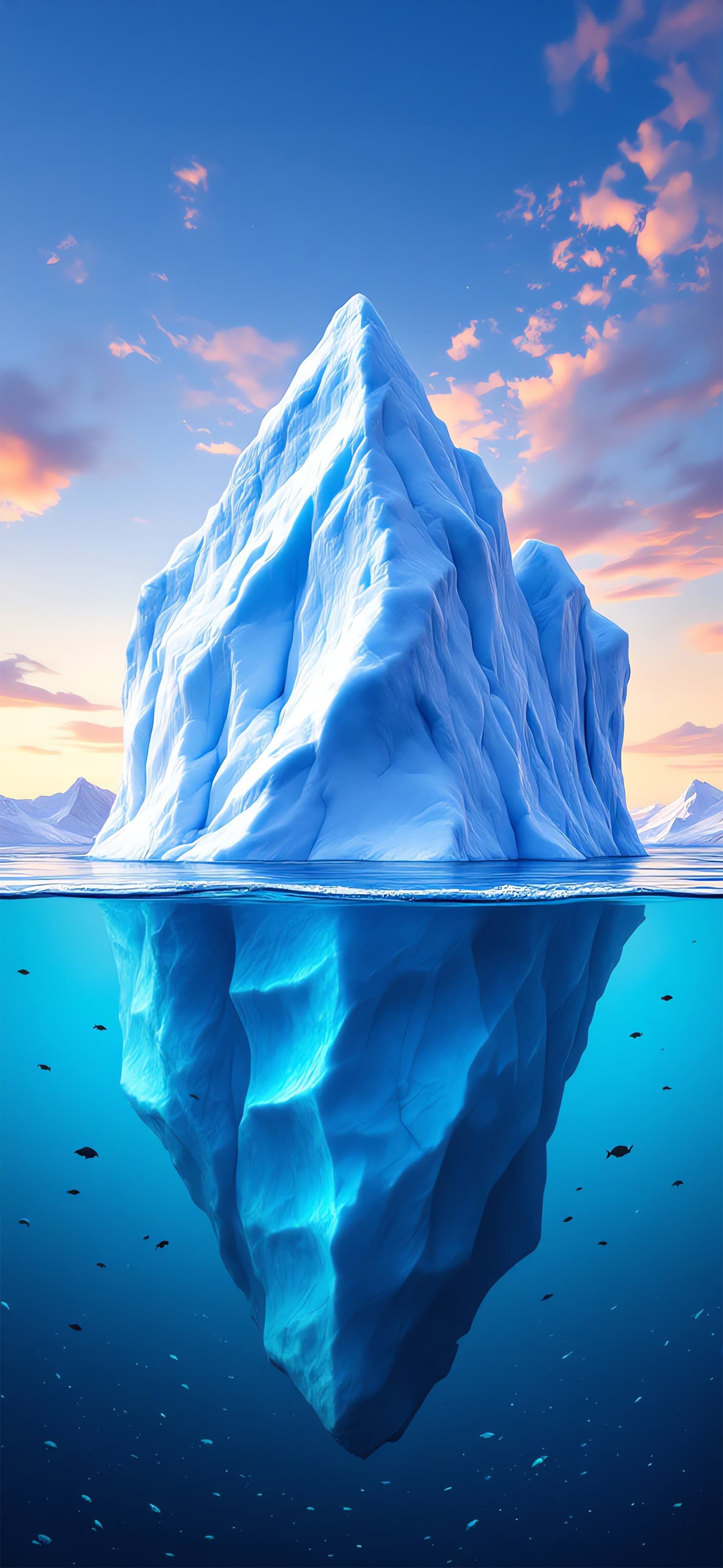 Iceberg in Water - free phone wallpaper