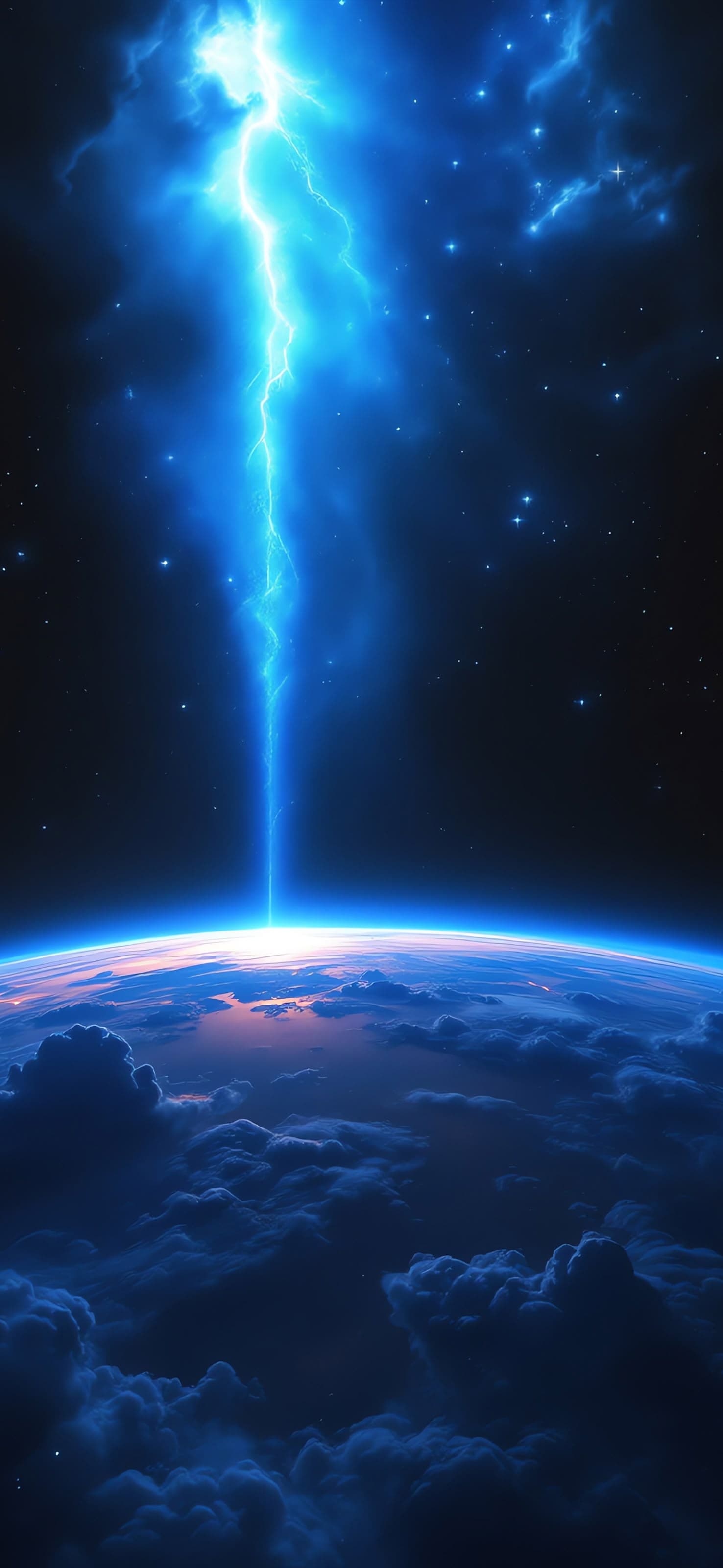 Cosmic Lightning - free phone wallpaper