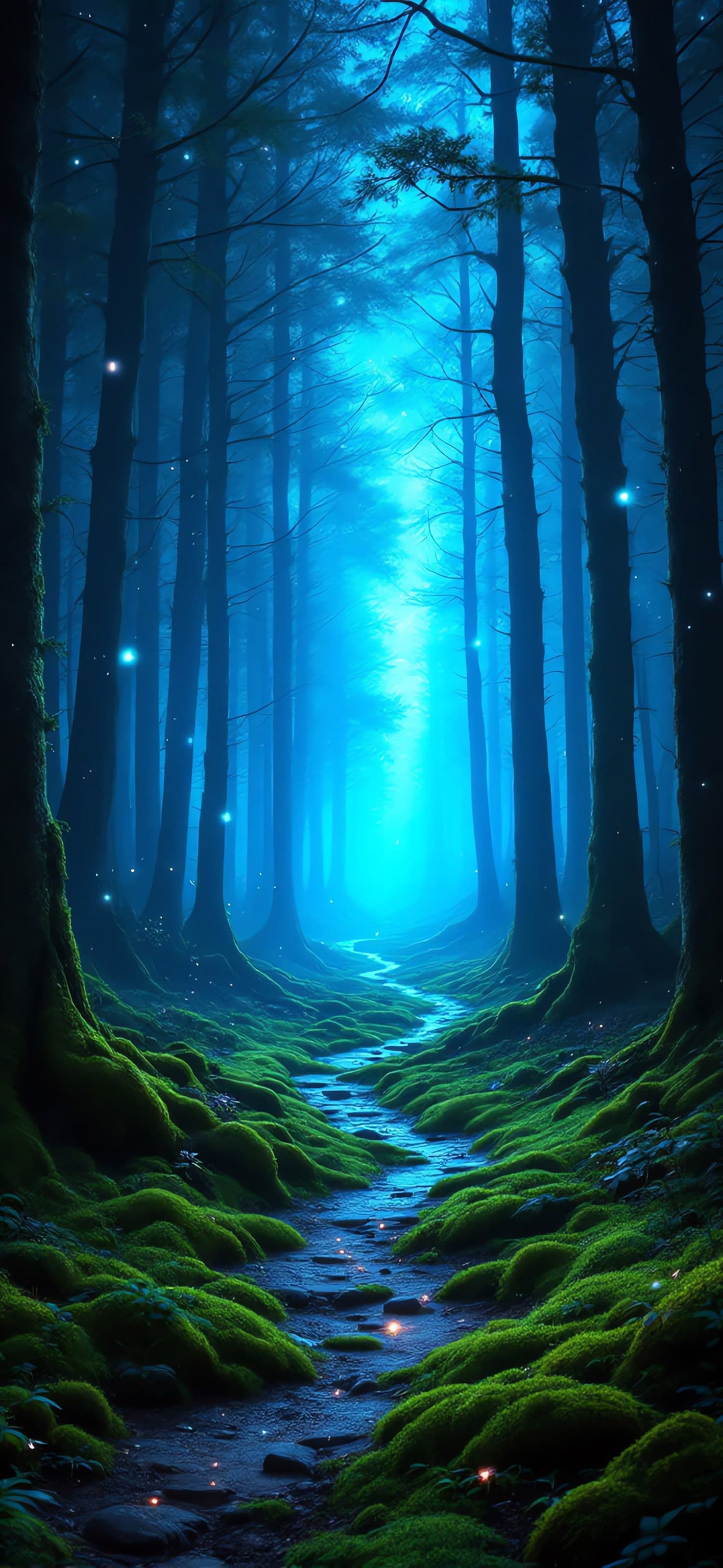 Mystical Forest Path - free phone wallpaper