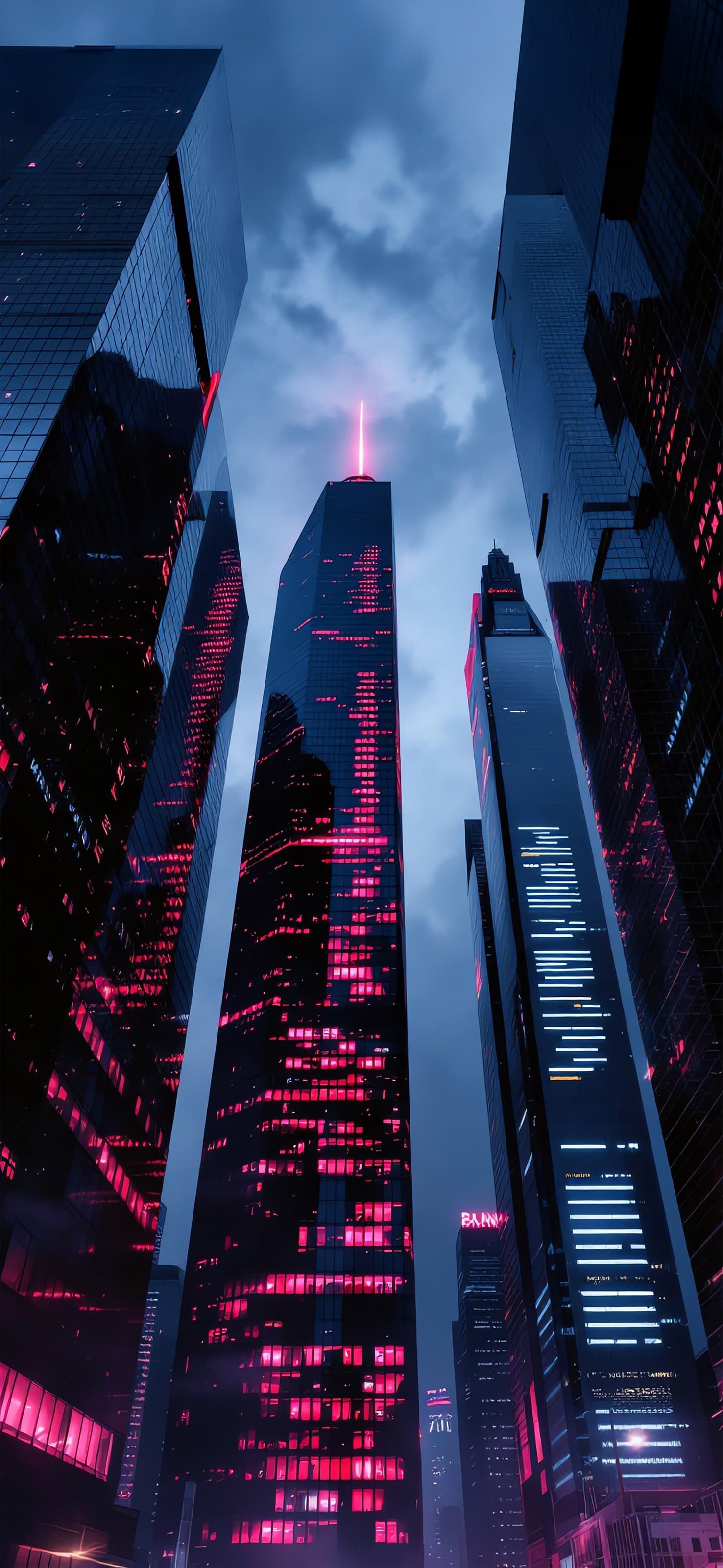 Neon Cityscape - free phone wallpaper