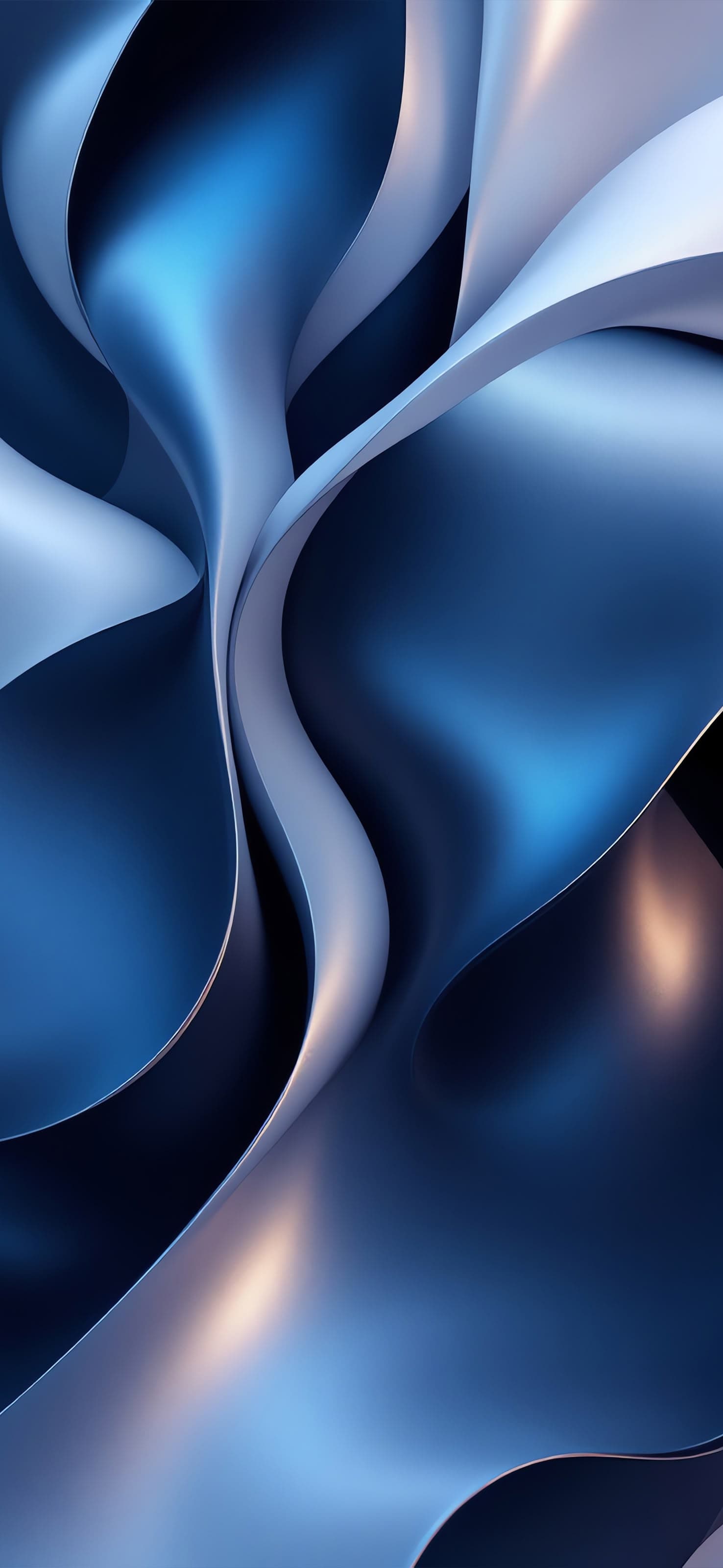 Fluid Blue Waves - free phone wallpaper