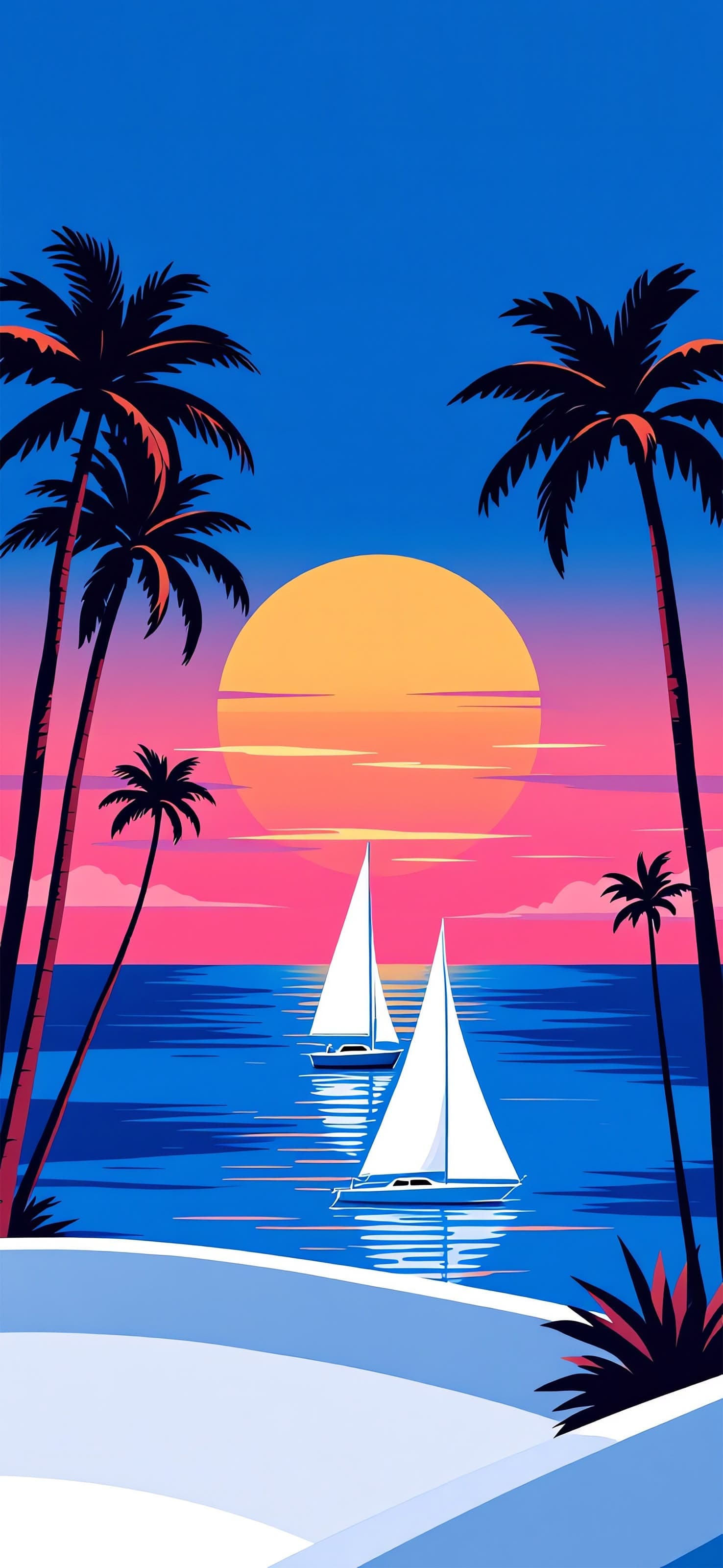 Vibrant Sunset - free phone wallpaper