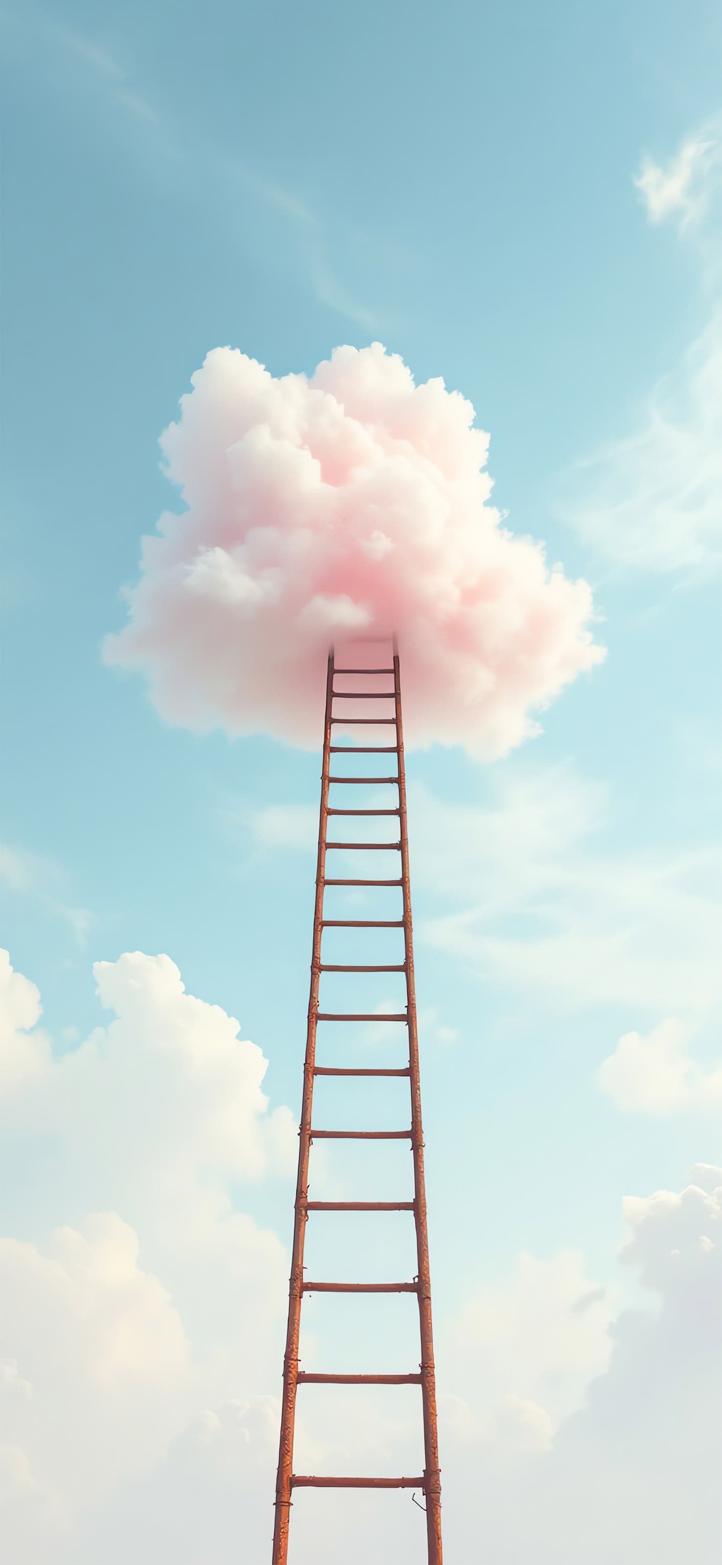 Ladder to Cloud - free phone wallpaper