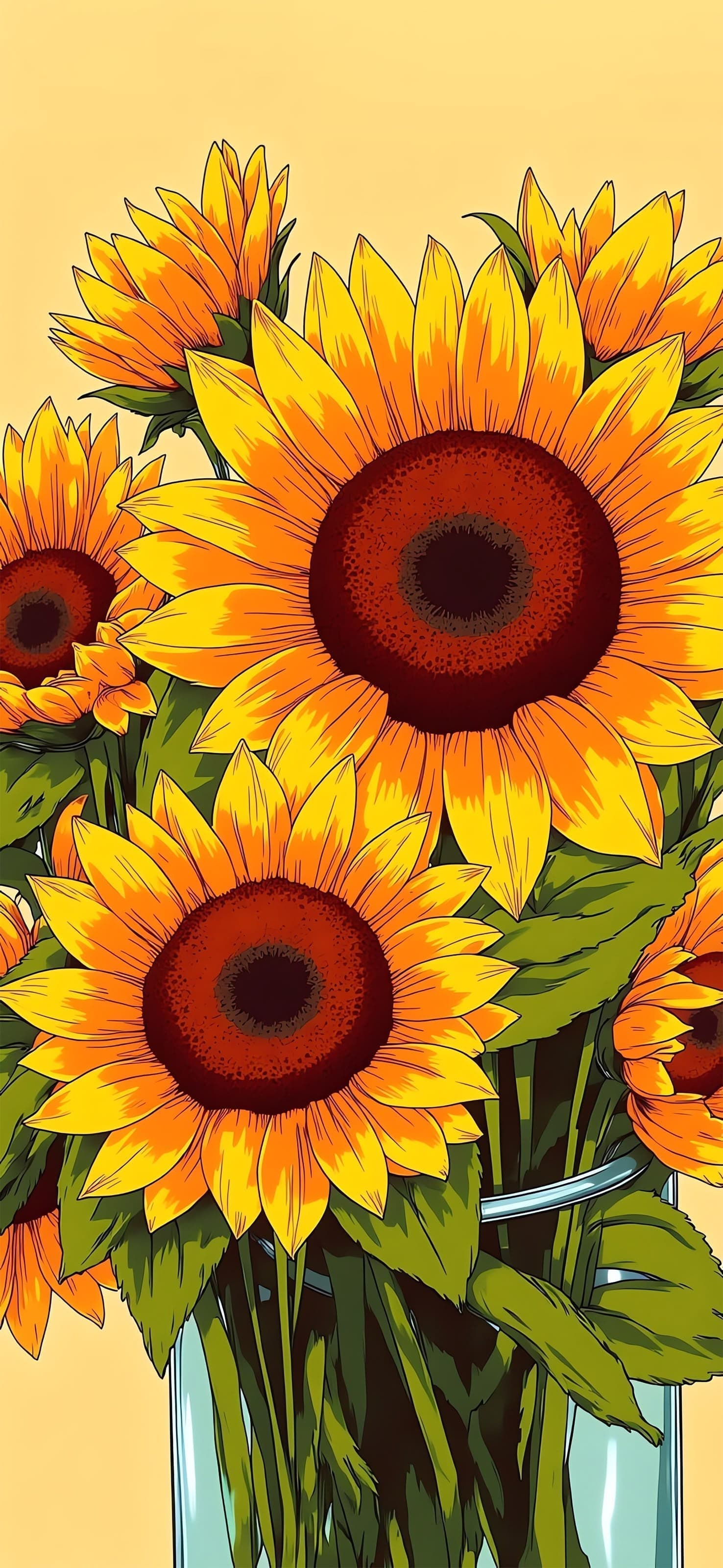 Sunflower Bouquet - free phone wallpaper