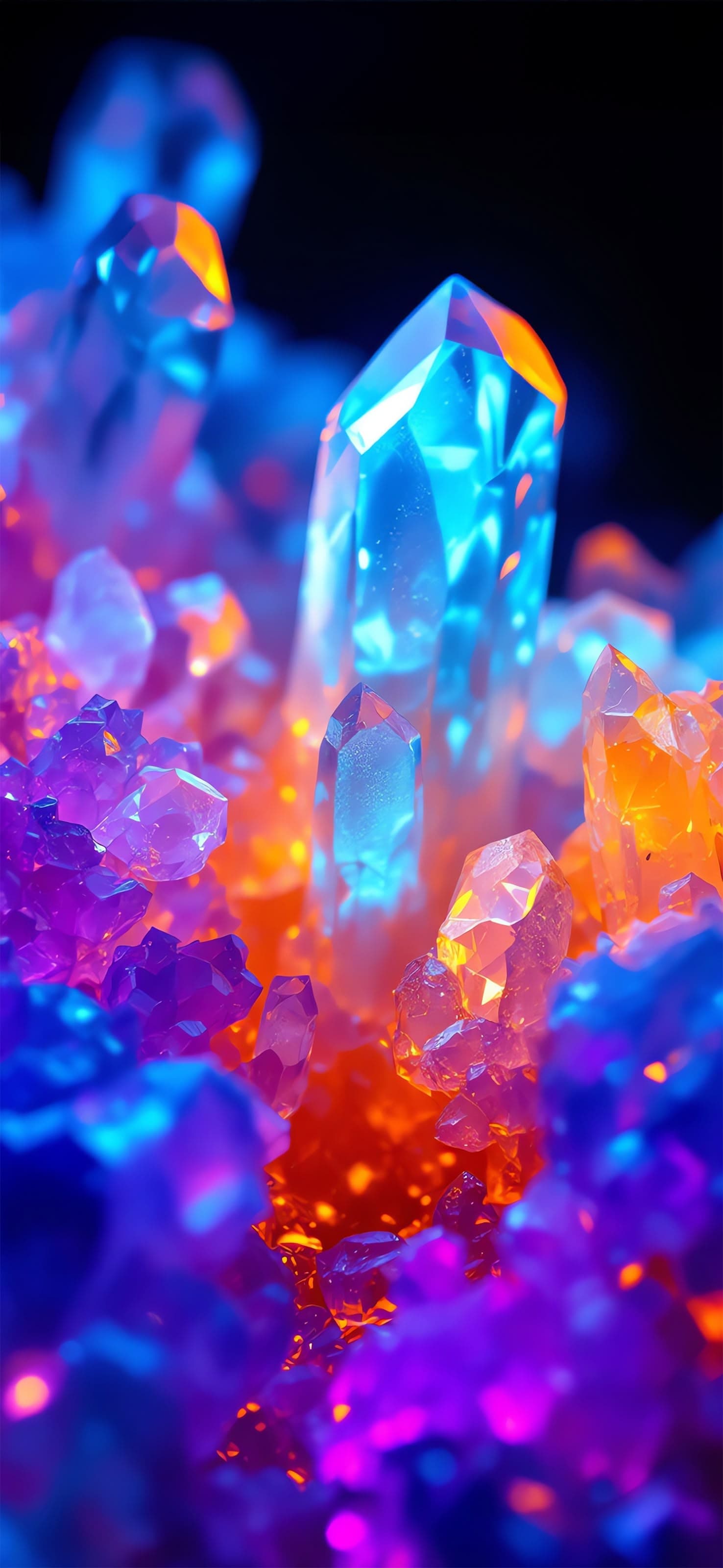 Vibrant Crystals - free phone wallpaper