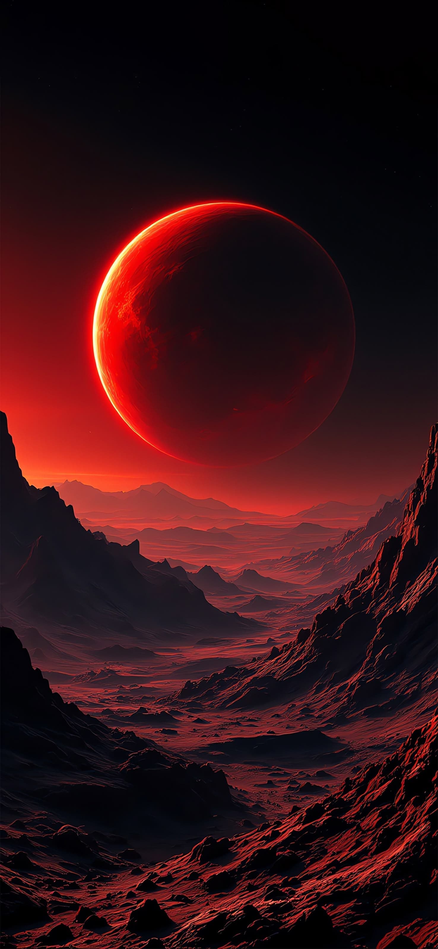 Epic Red Moon - free phone wallpaper