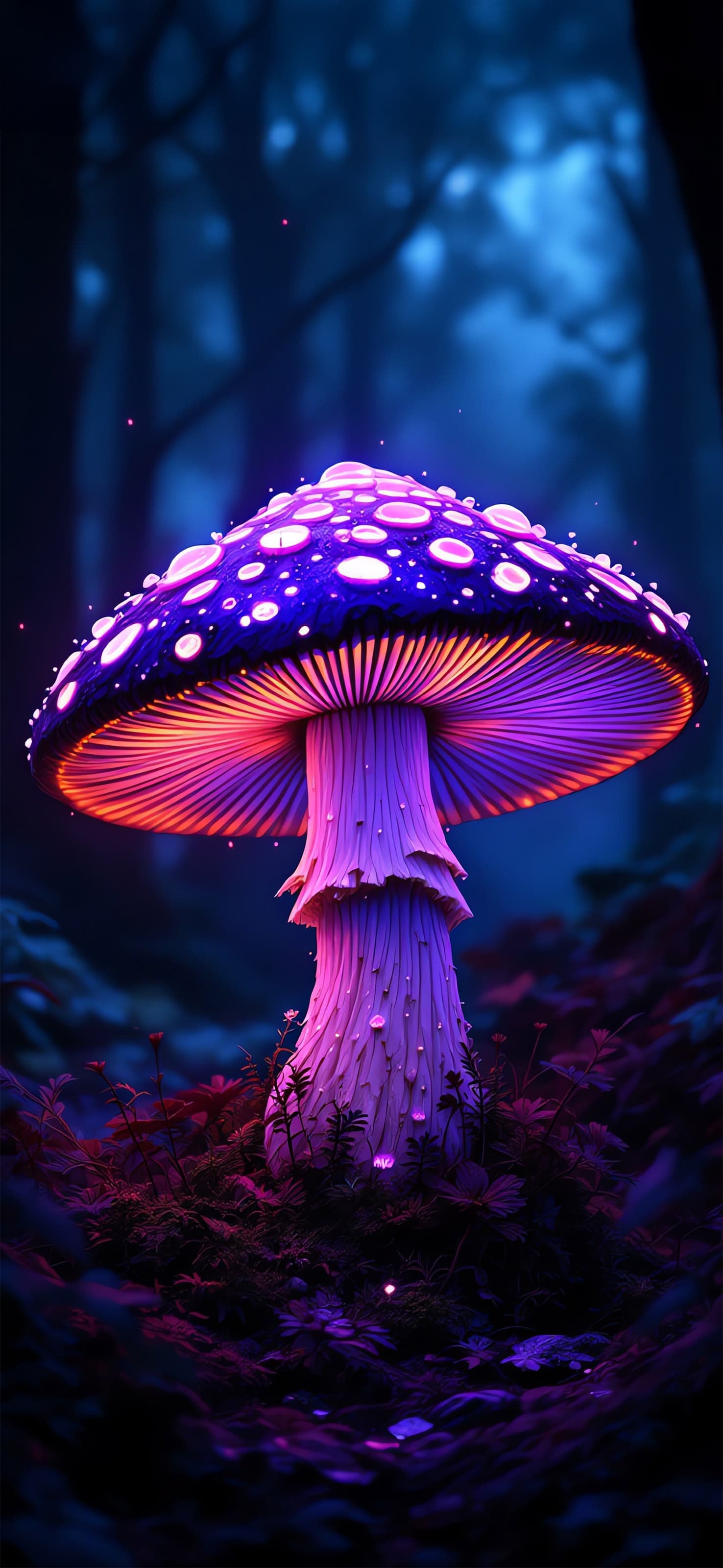 Radiant Mushroom - free phone wallpaper