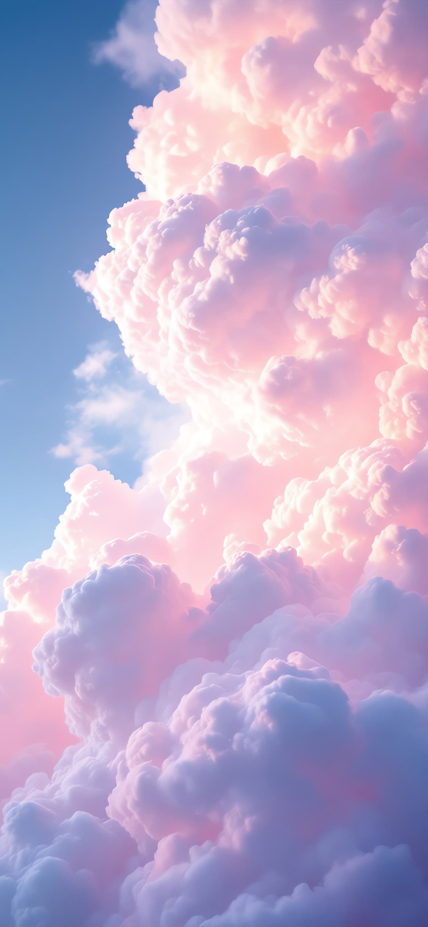 Fluffy Pink Clouds - free phone wallpaper