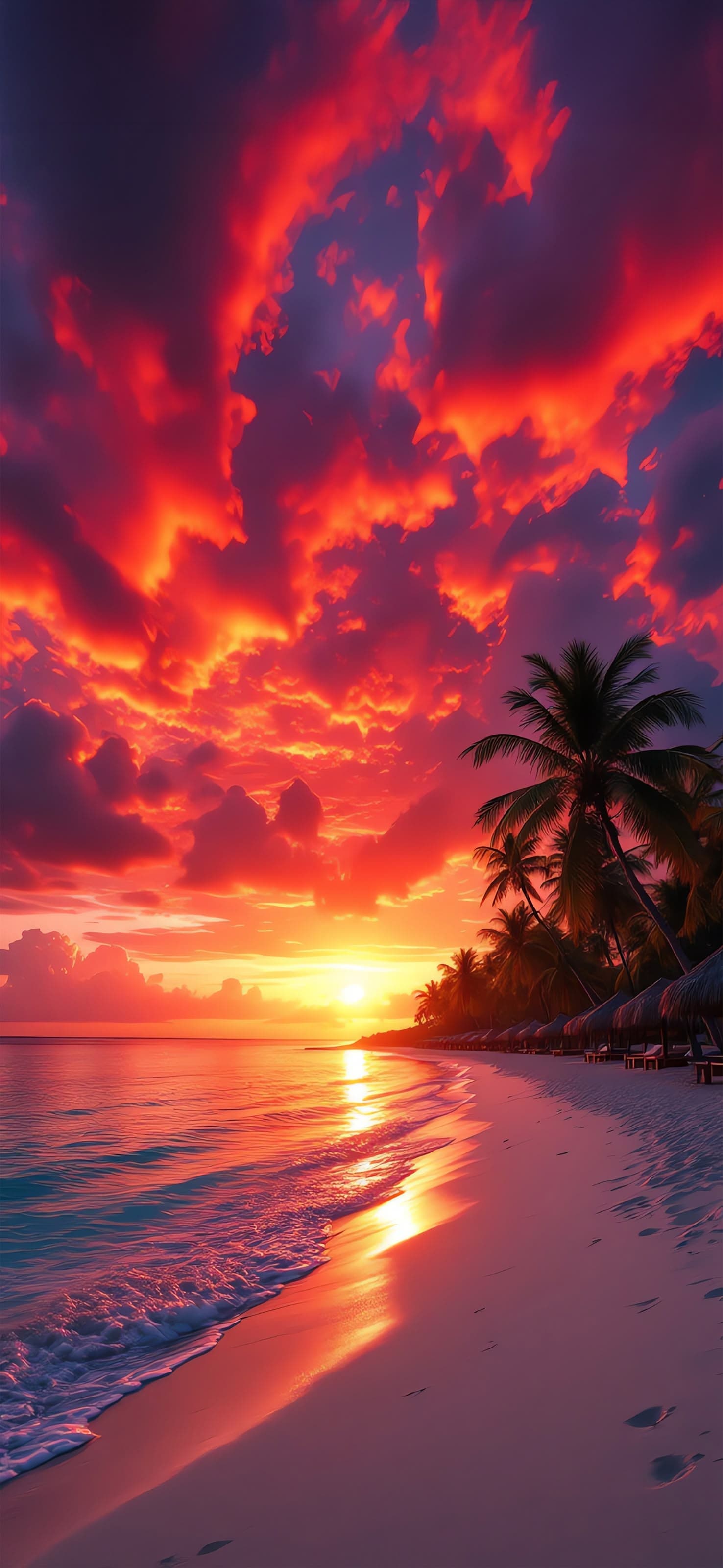 Tropical Sunset - free phone wallpaper