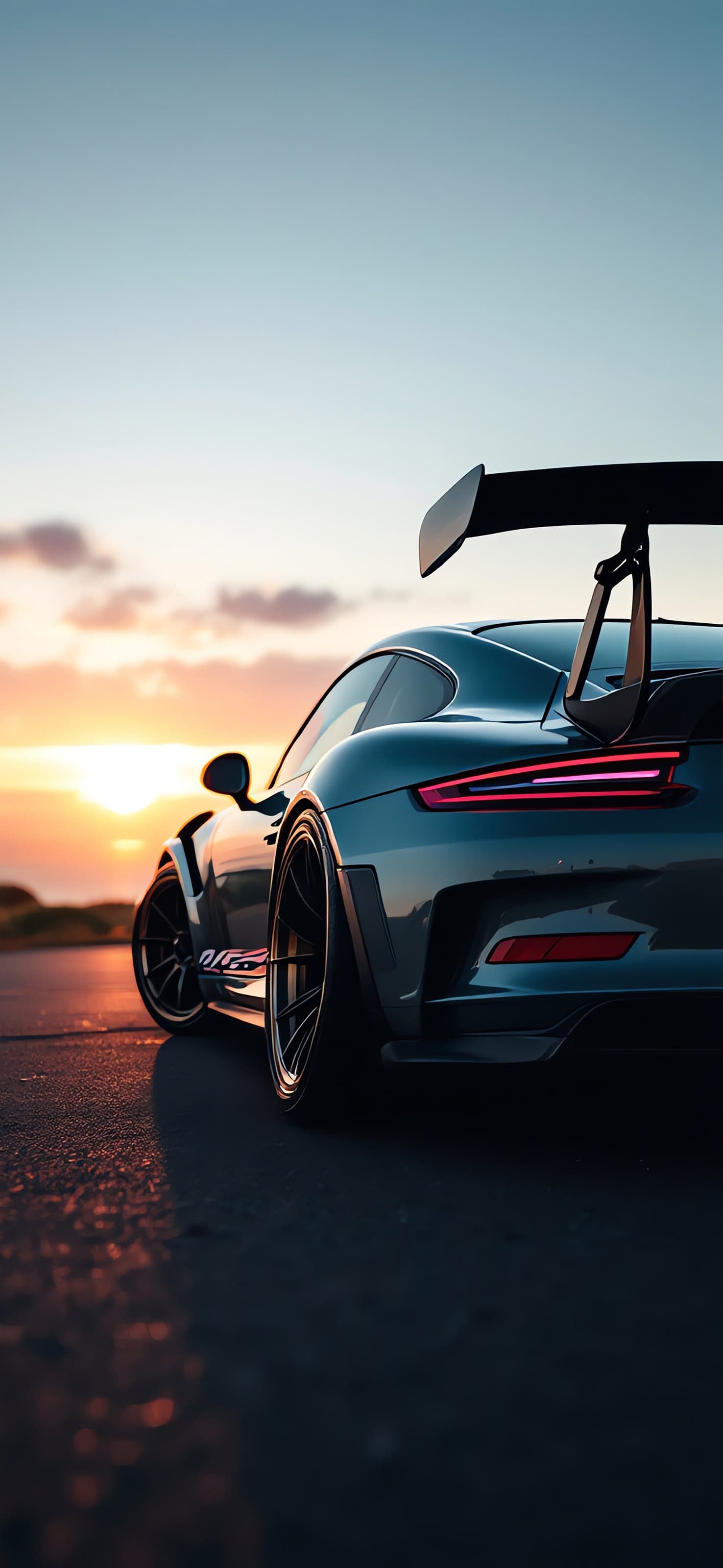 Porsche at Dusk - free phone wallpaper