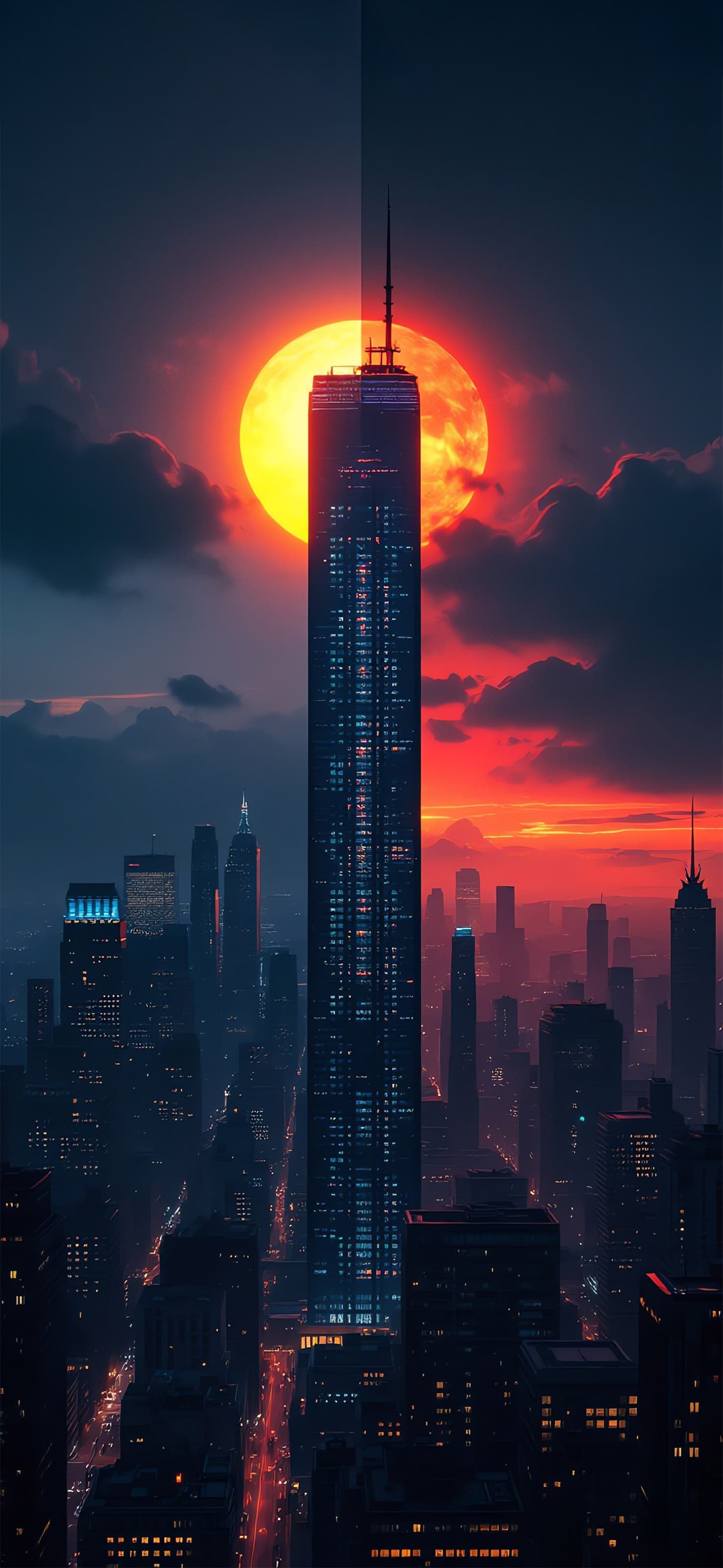 Twilight Tower - free phone wallpaper