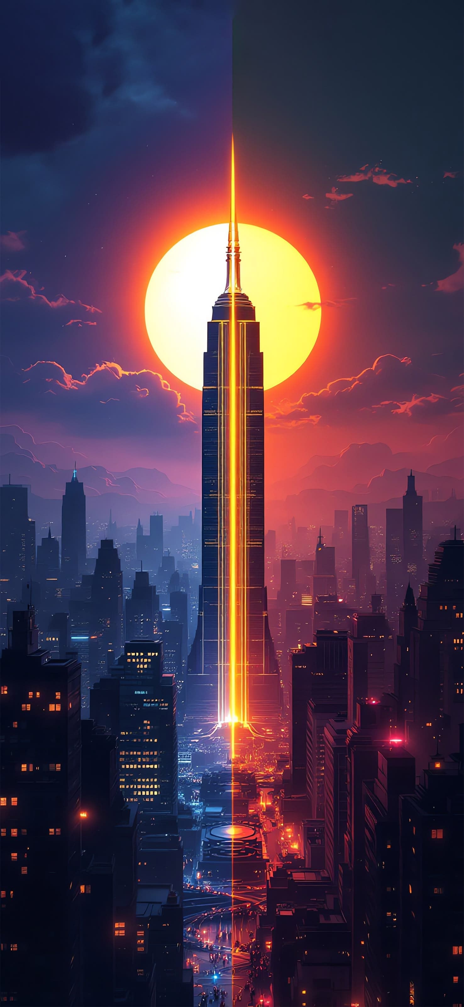 Sunset Skyscraper - free phone wallpaper