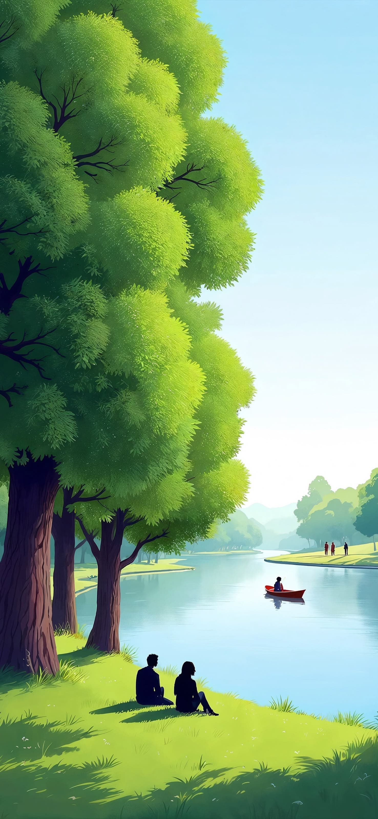 Serene Lake View - free phone wallpaper