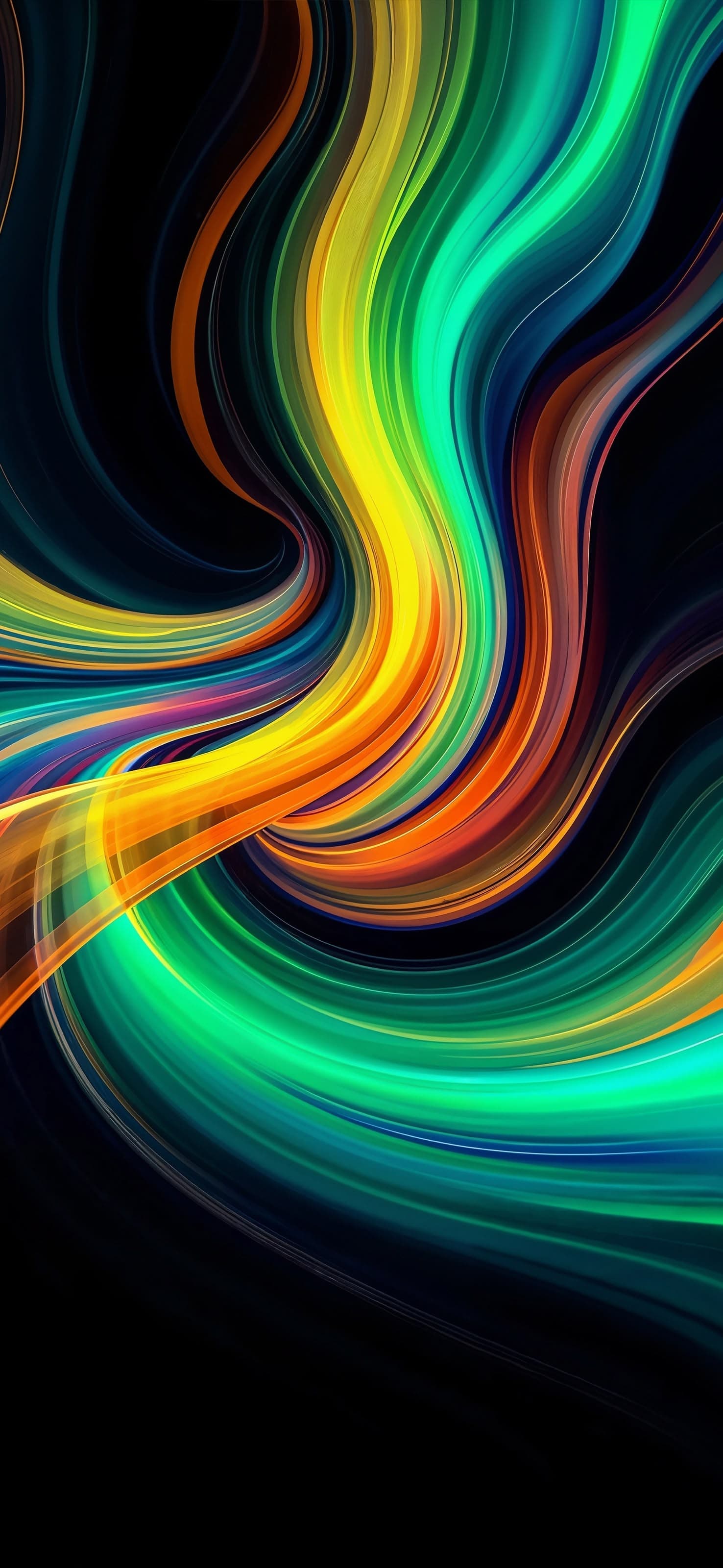 Colorful Flowing Abstract - free phone wallpaper