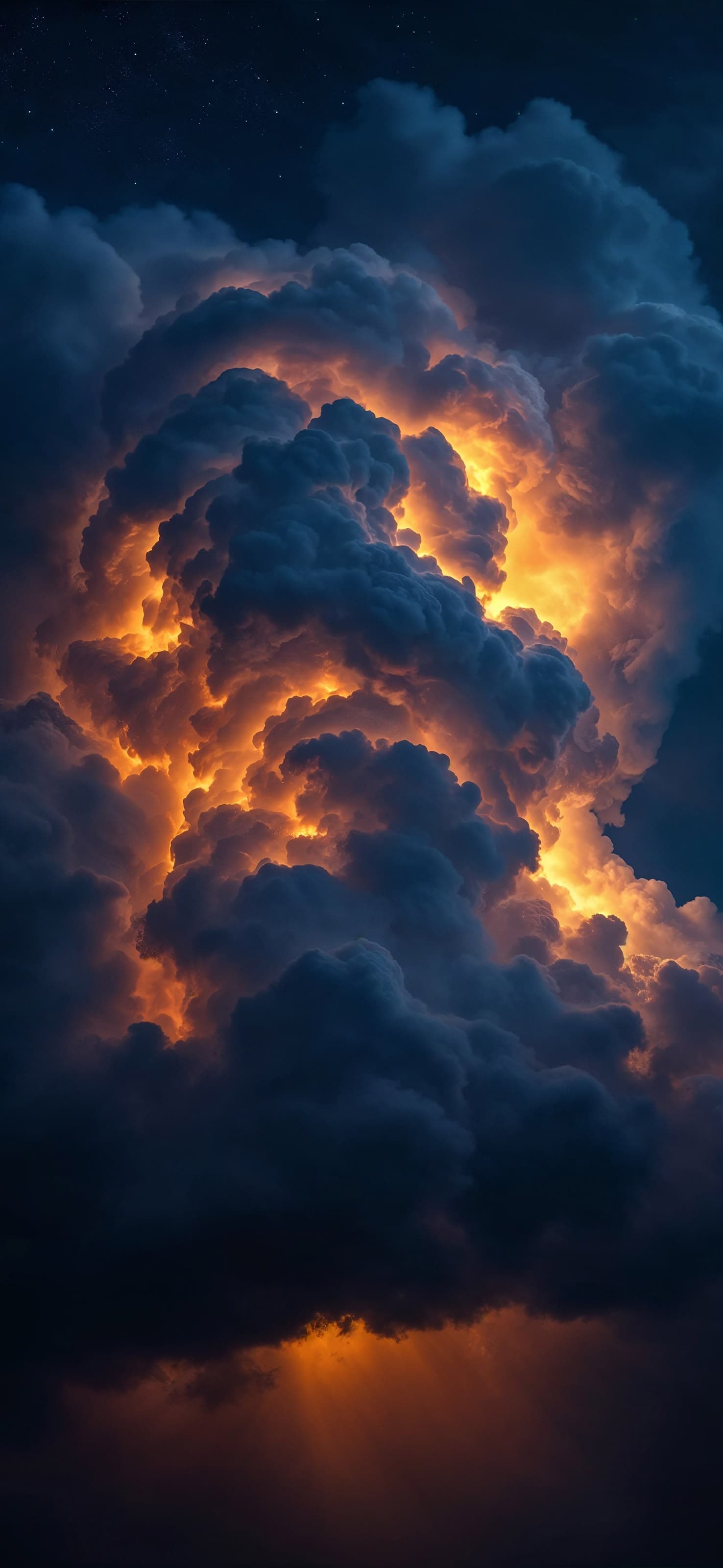 Glowing Cloud Structure - free phone wallpaper