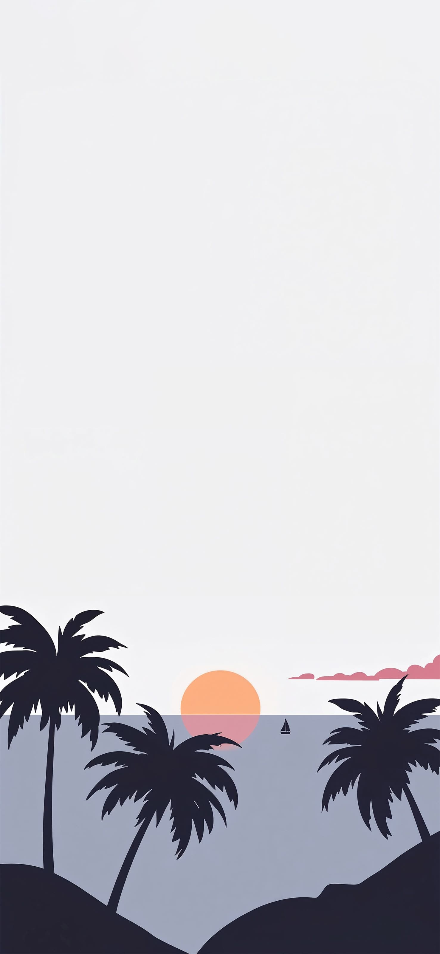 Minimal Sunset - free phone wallpaper